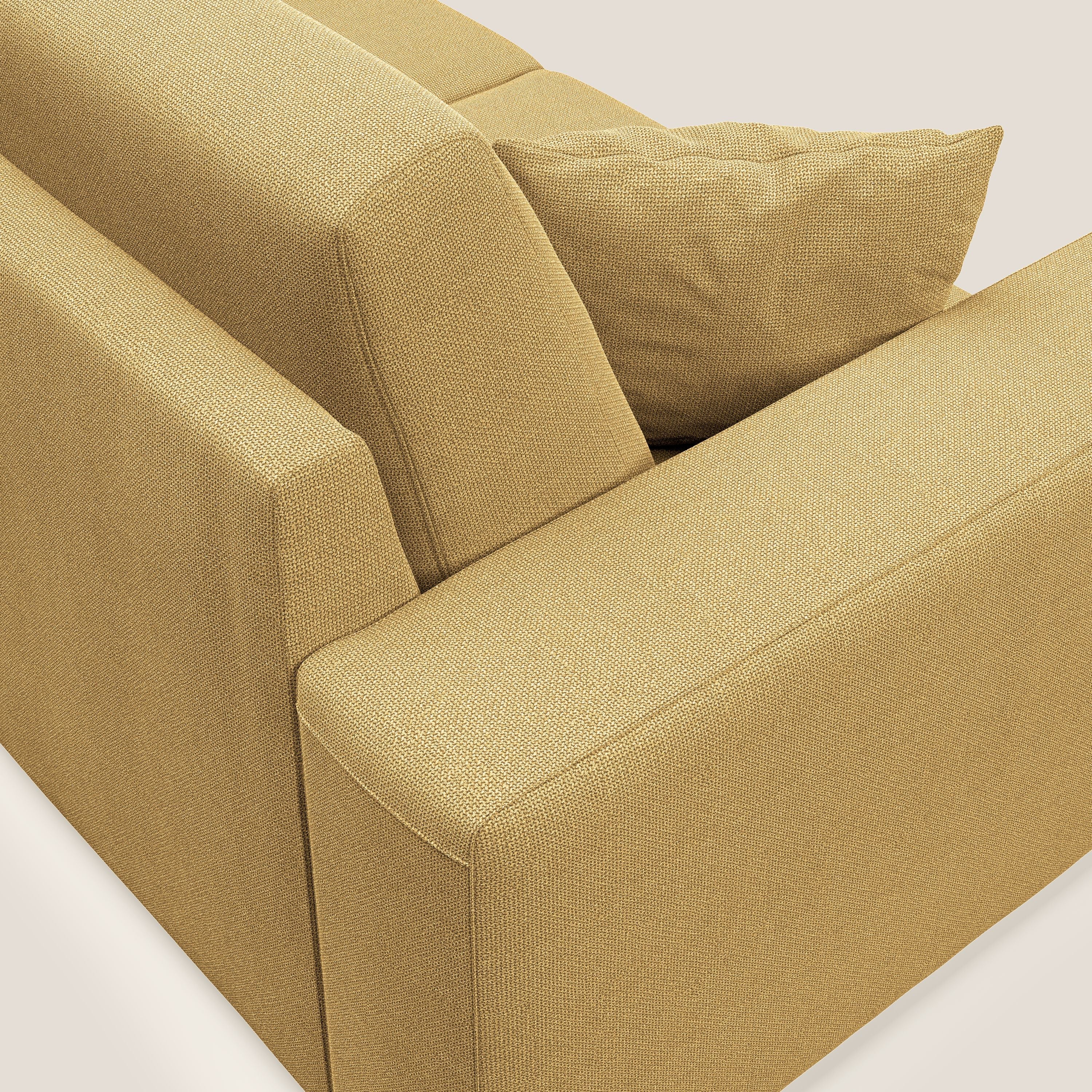 Marte divano in tessuto smacchiabile impermeabile T08 giallo - divani.store