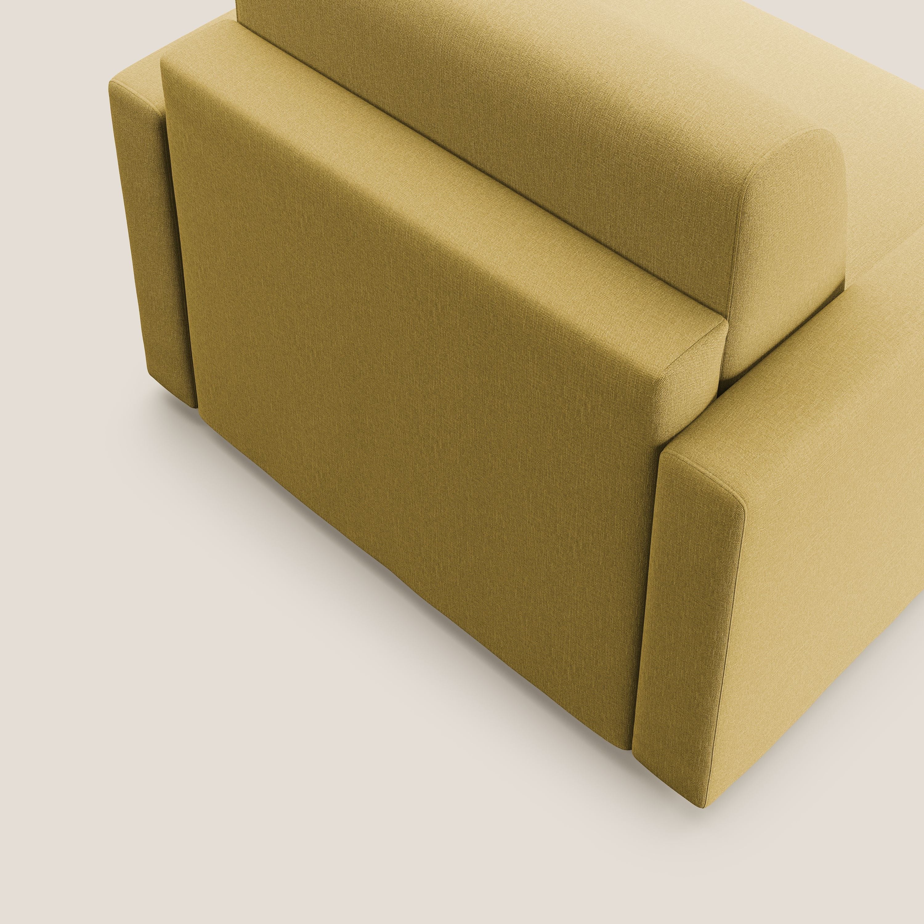Chris poltrona letto in tessuto impermeabile T13 giallo - divani.store