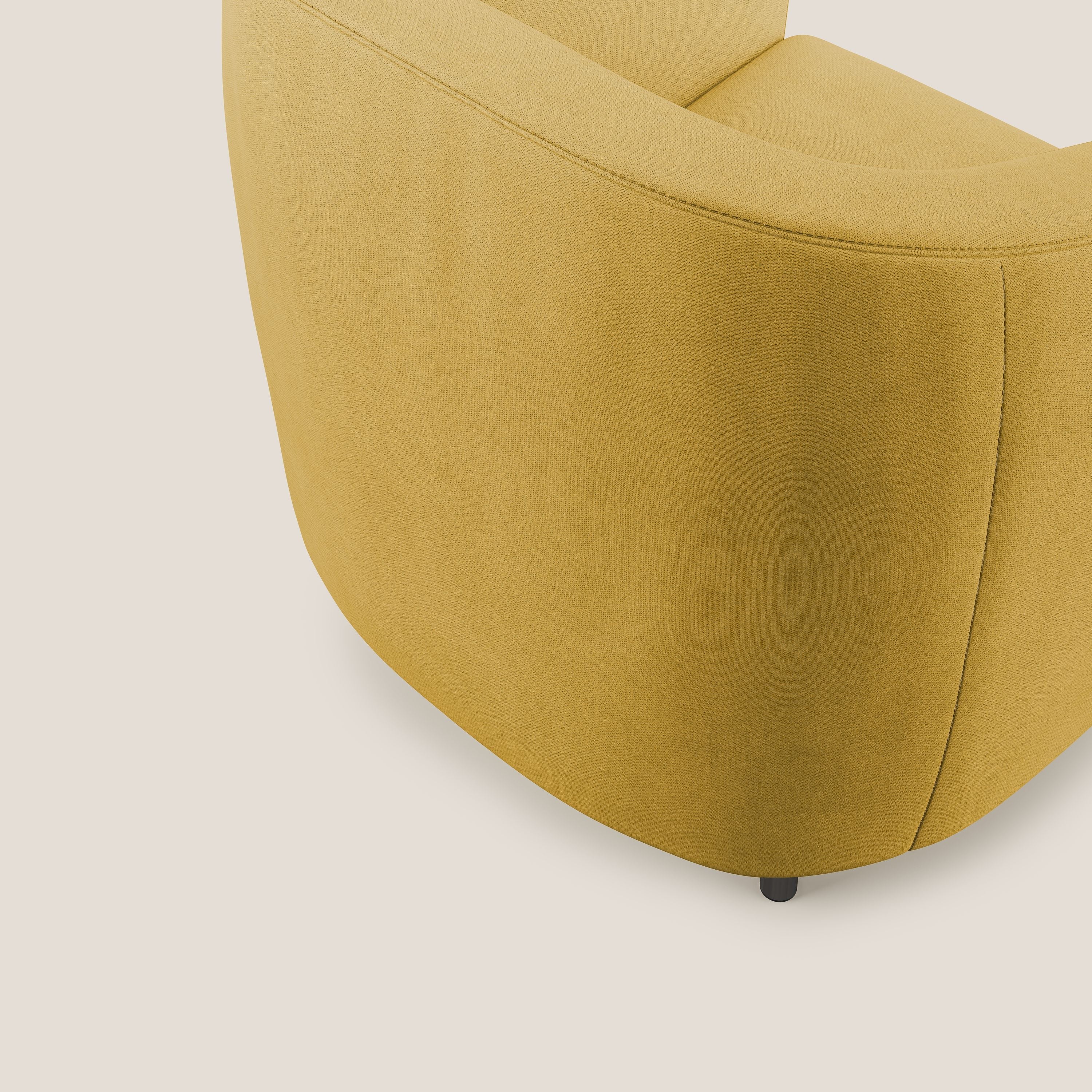 Pandora Poltroncina in tessuto morbido impermeabile T02 giallo - divani.store