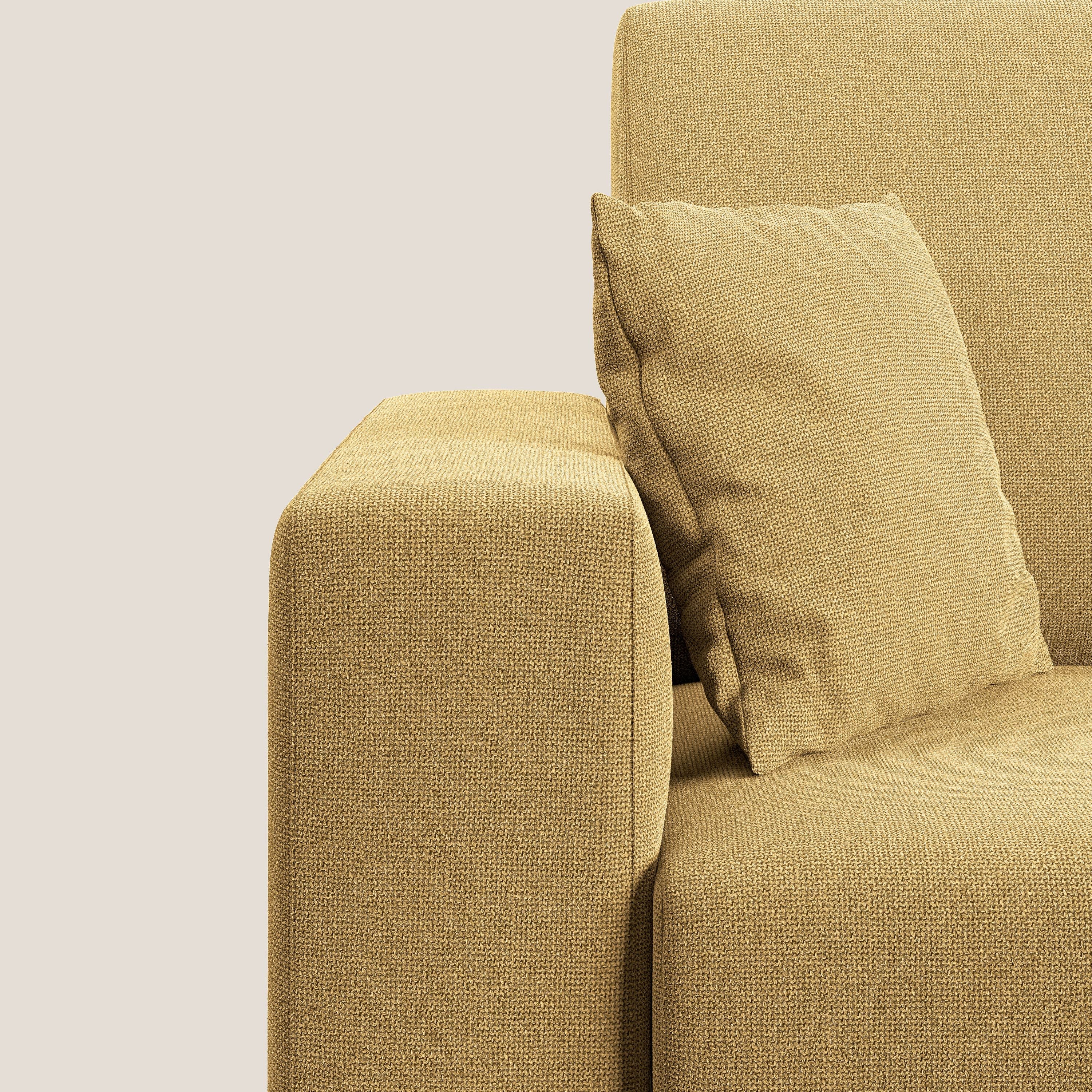 Marte divano in tessuto smacchiabile impermeabile T08 giallo - divani.store