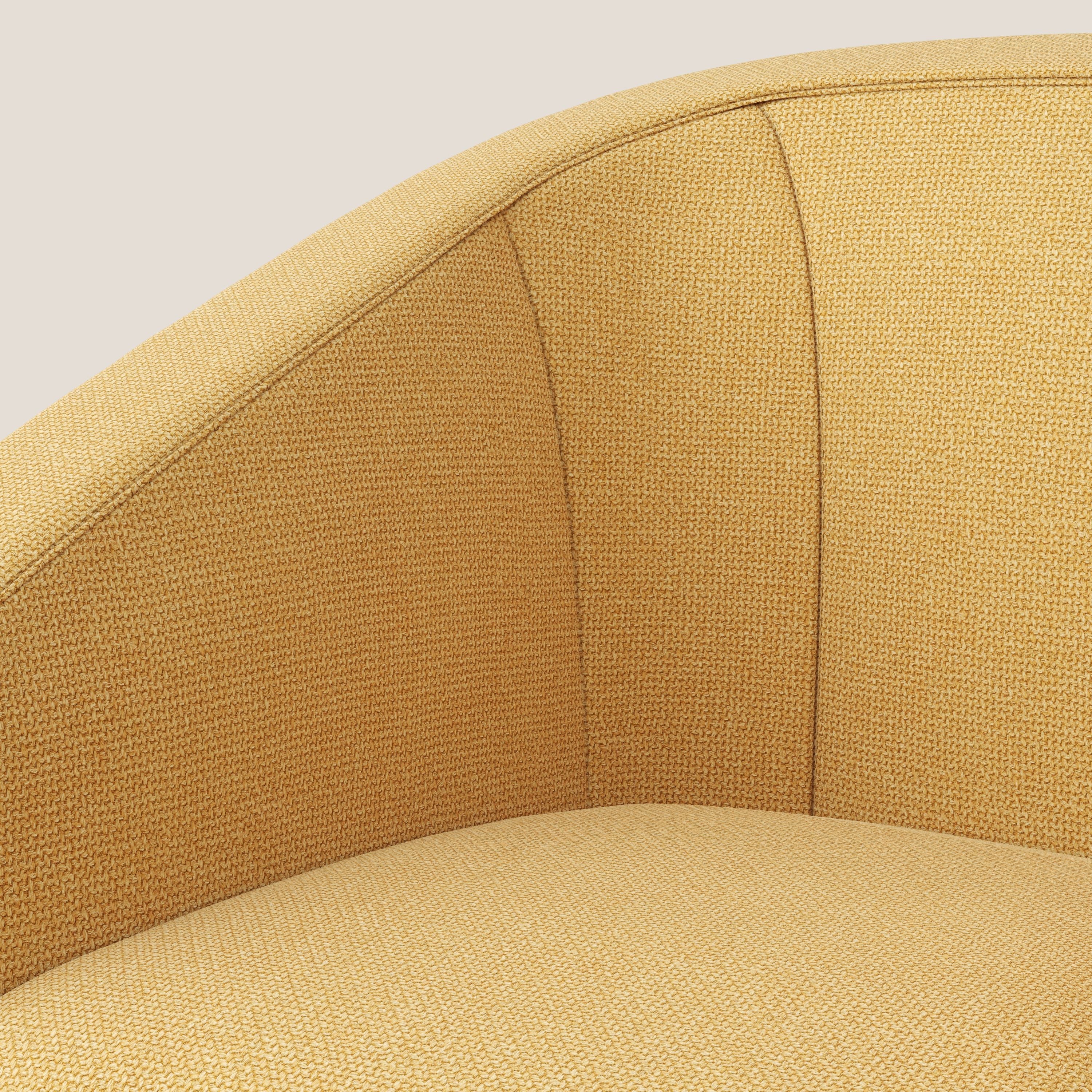 Cloe Poltroncina in tessuto smacchiabile con acqua QuickClean T08 giallo - divani.store