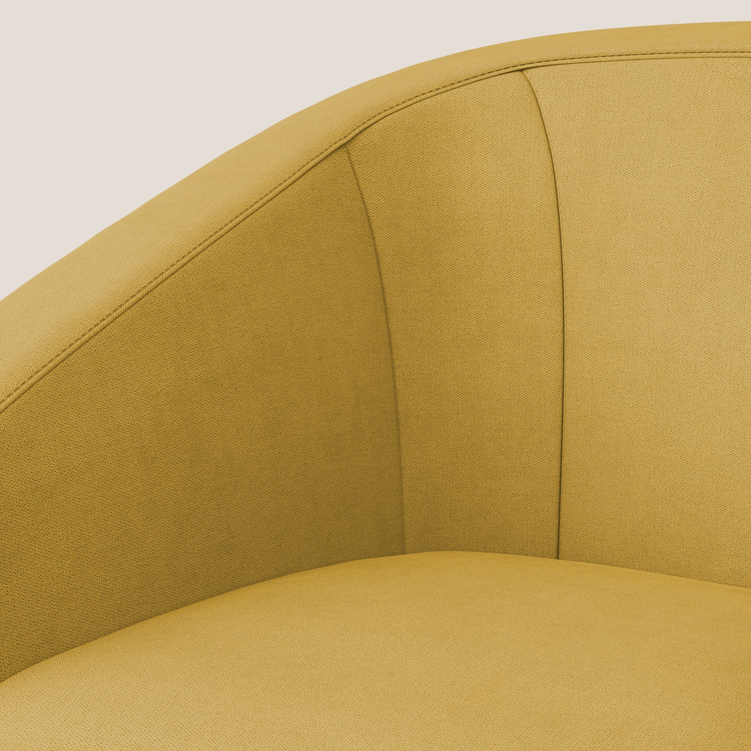 Pandora Poltroncina in tessuto morbido impermeabile T02 giallo - divani.store