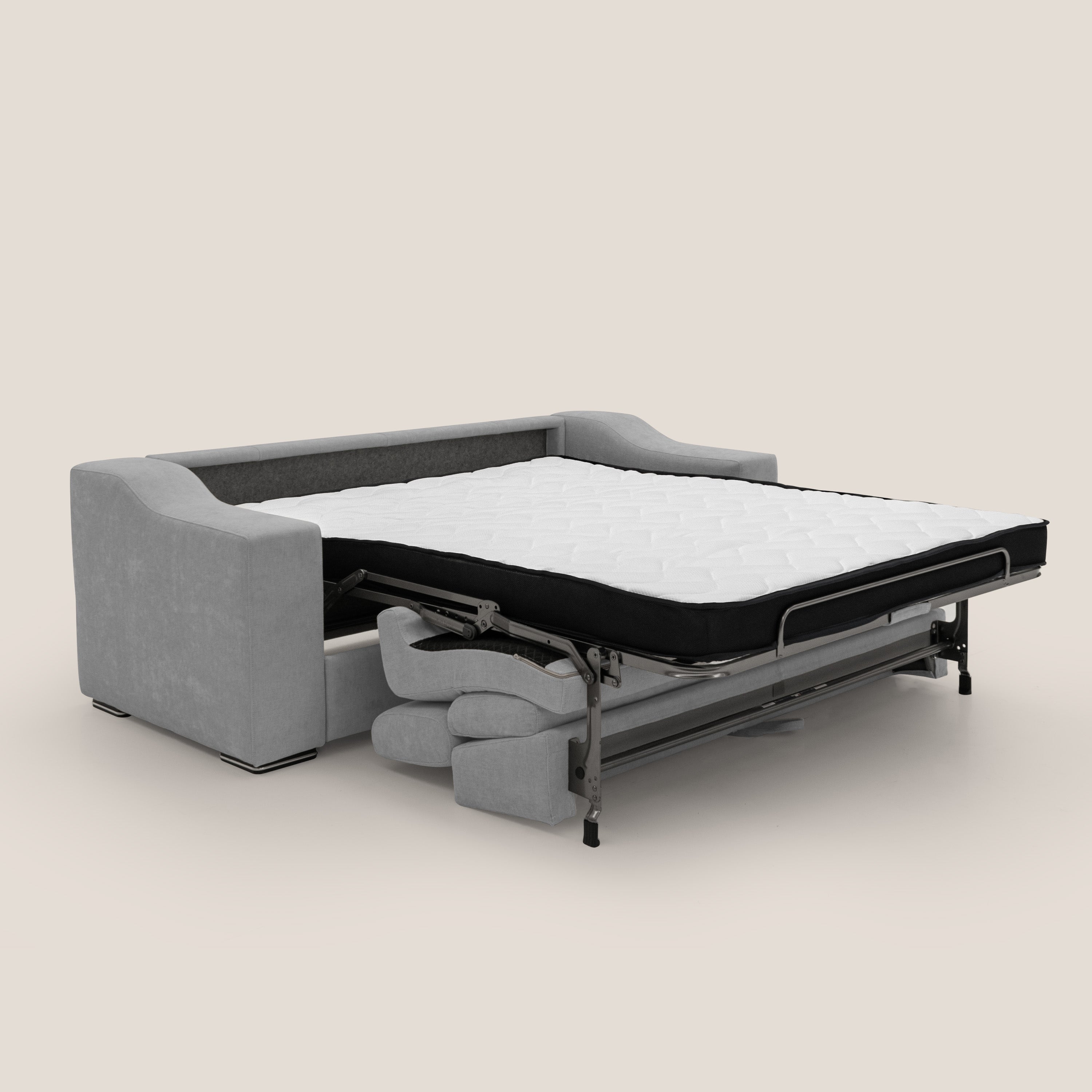 Bomber divano letto matrimoniale con poggiatesta in tessuto impermeabile T14 - divani.store