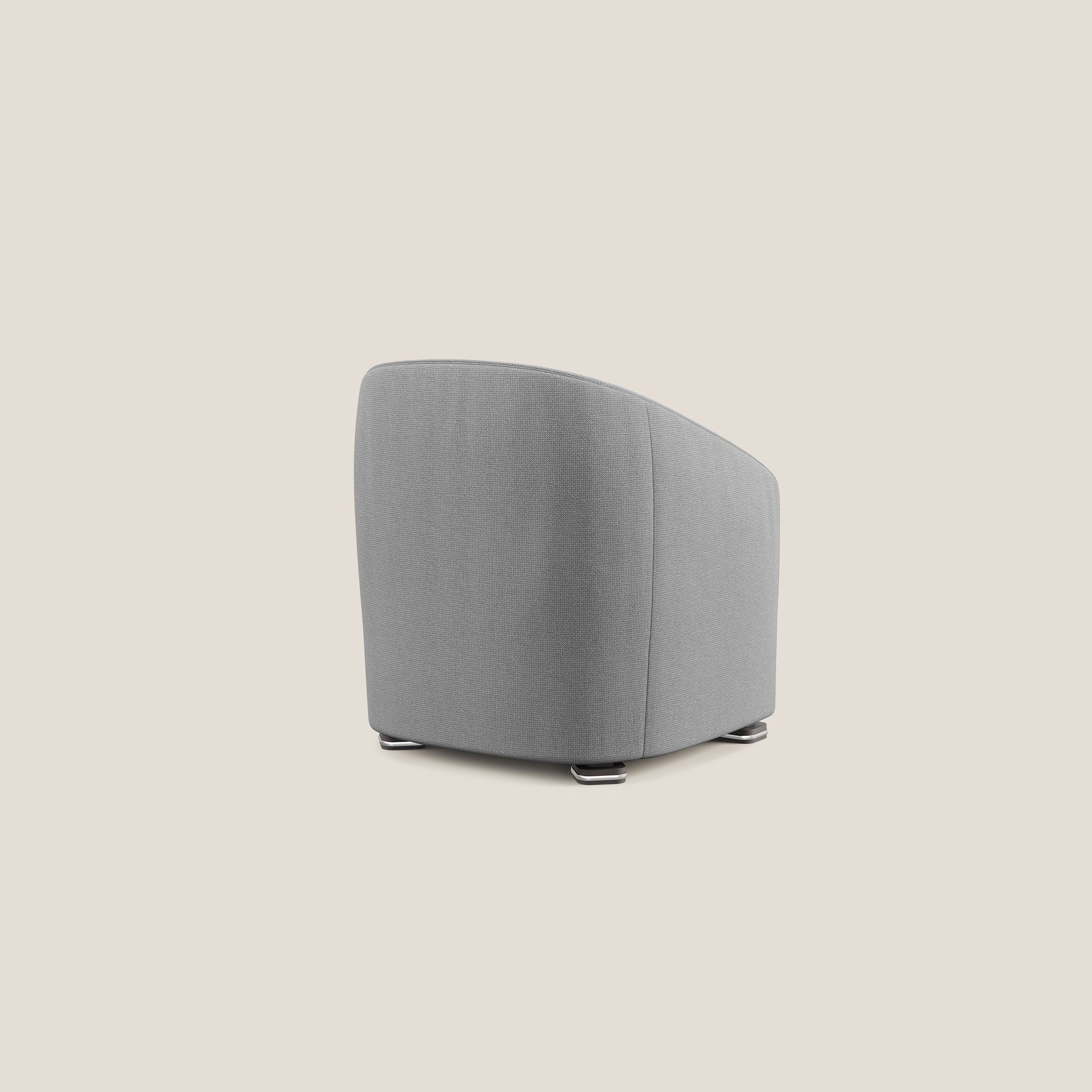 Cloe Poltroncina in tessuto smacchiabile con acqua QuickClean T08 grigio - divani.store