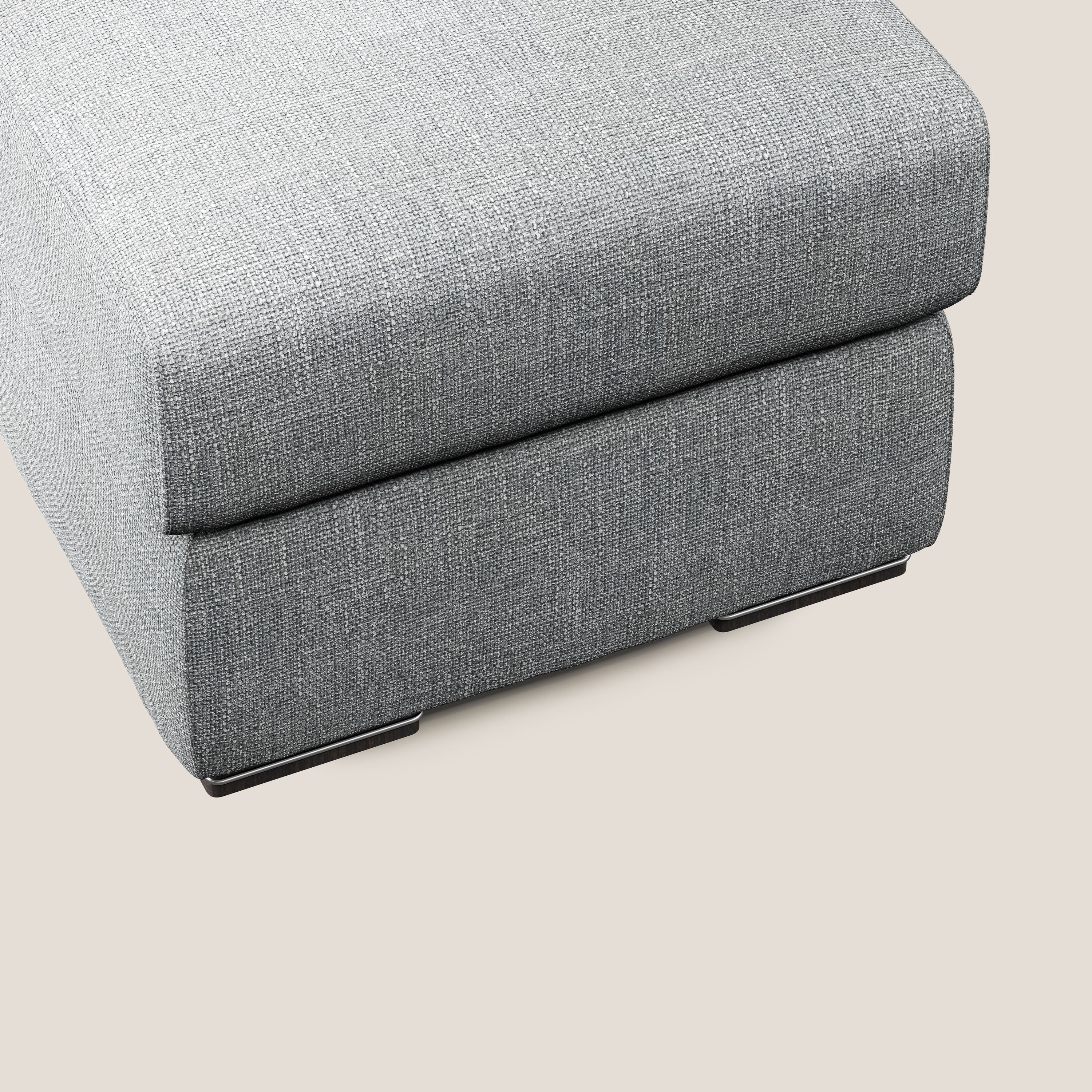 Sun pouf apribile contenitore in tessuto impermeabile morbido intreccio T06 grigio - divani.store