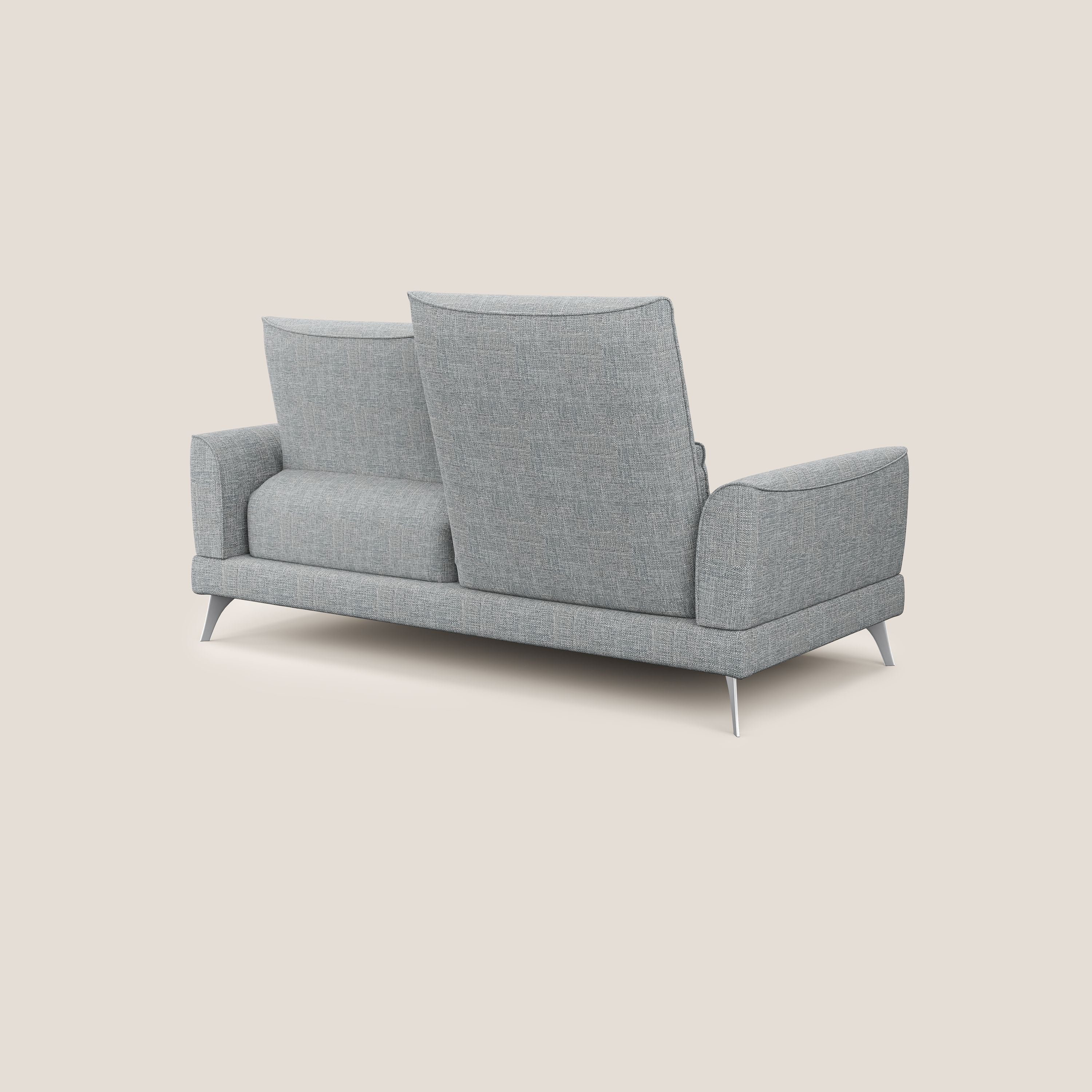 Tommy Divano relax con schienali traslanti in morbido tessuto fiammato T06 grigio - divani.store