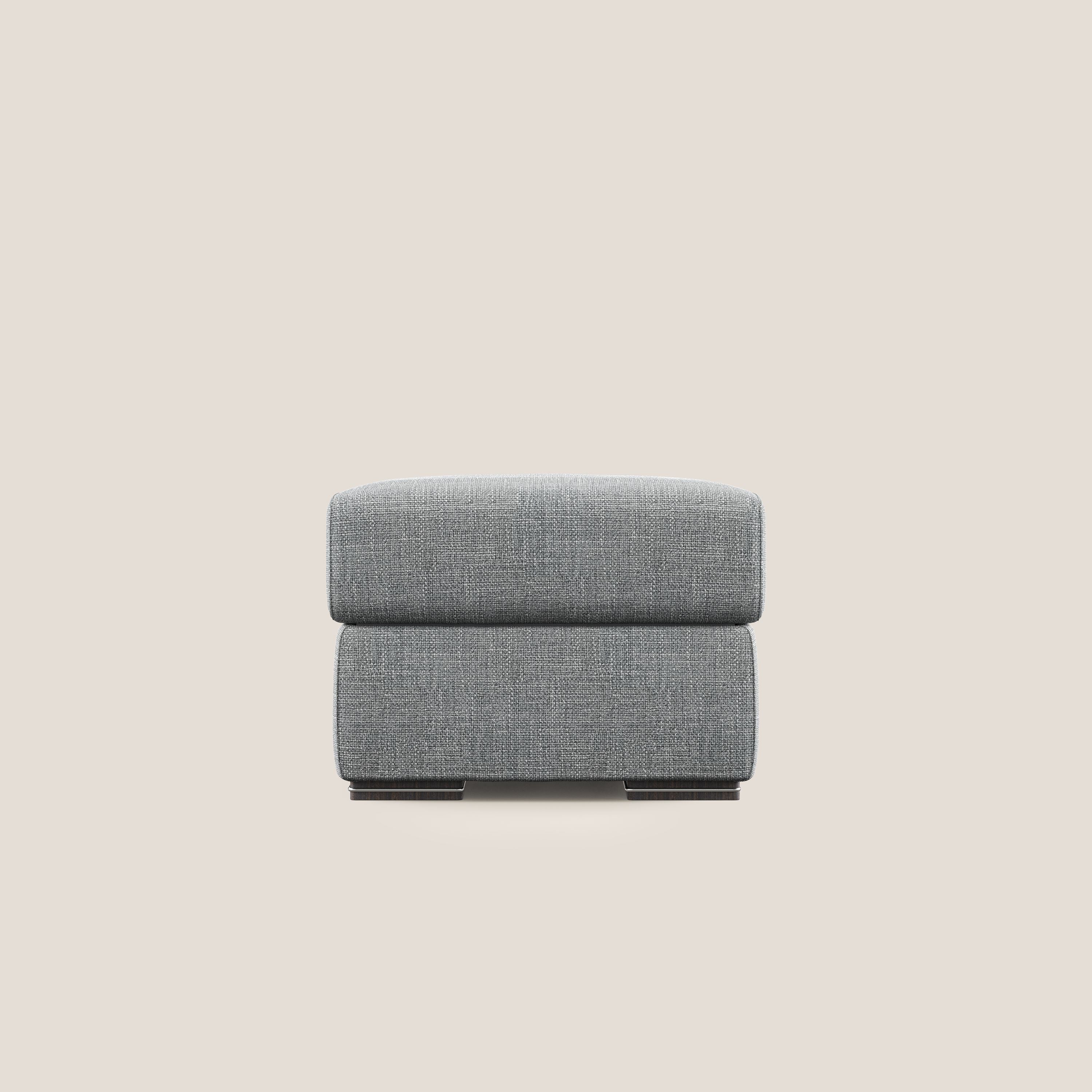 Sun pouf apribile contenitore in tessuto impermeabile morbido intreccio T06 grigio - divani.store