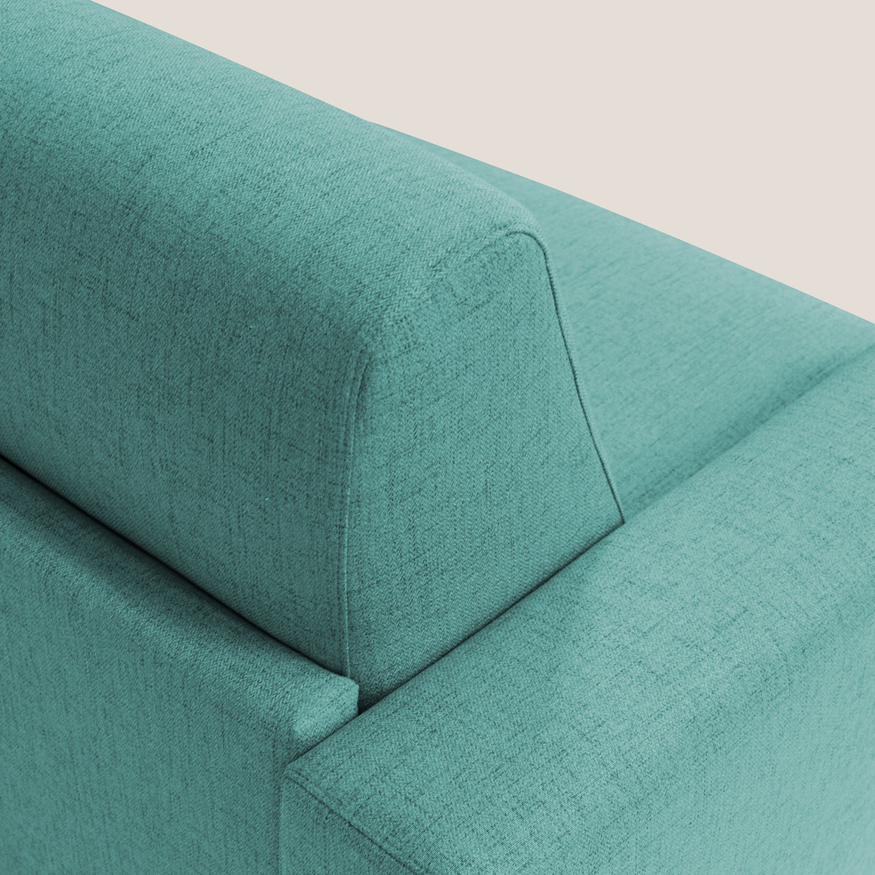 Nixon Divano letto matrimoniale con materasso 20 cm in tessuto impermeabile T03 verde acqua - divani.store