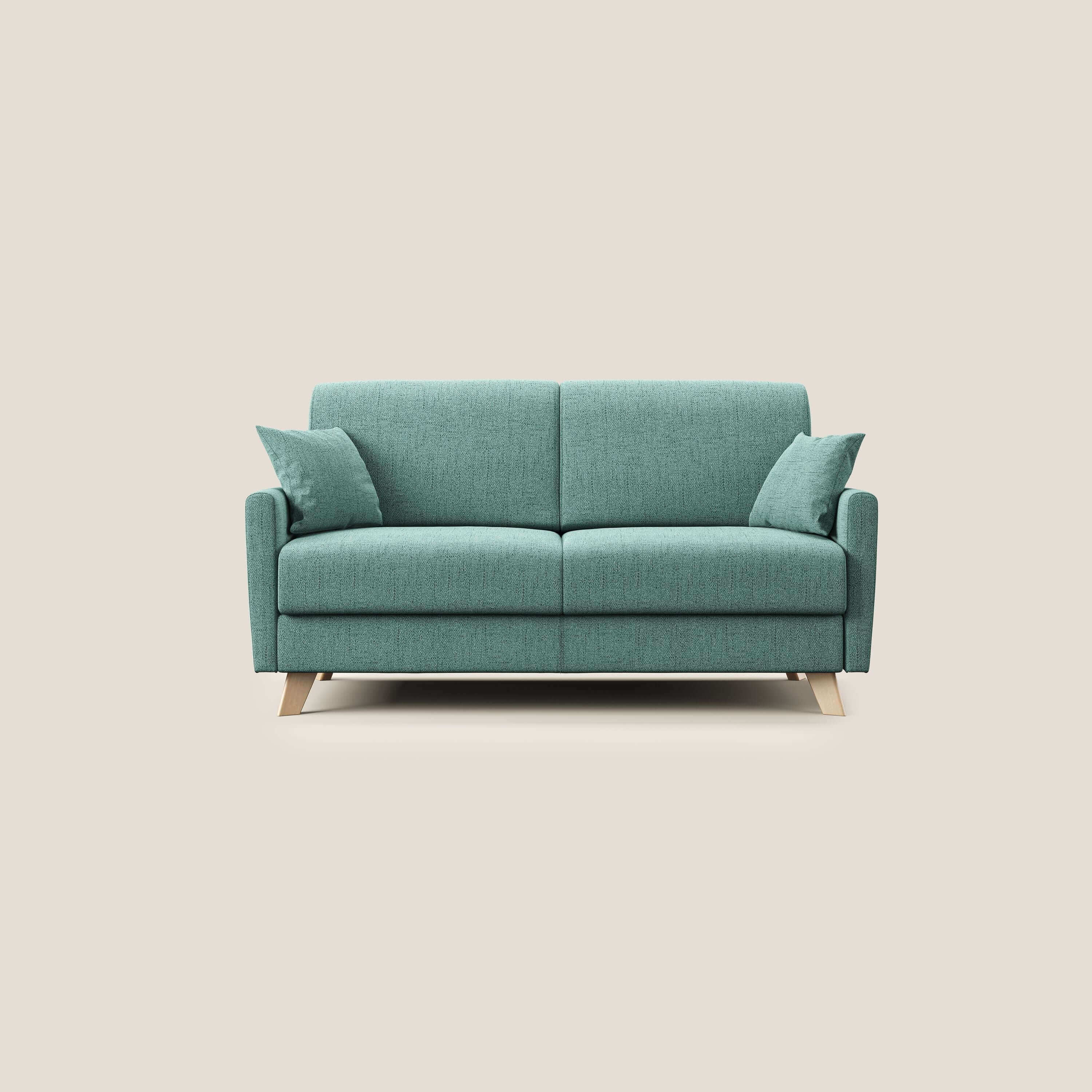 Edgar divano letto matrimoniale in tessuto felis impermeabile T03 verde acqua - divani.store