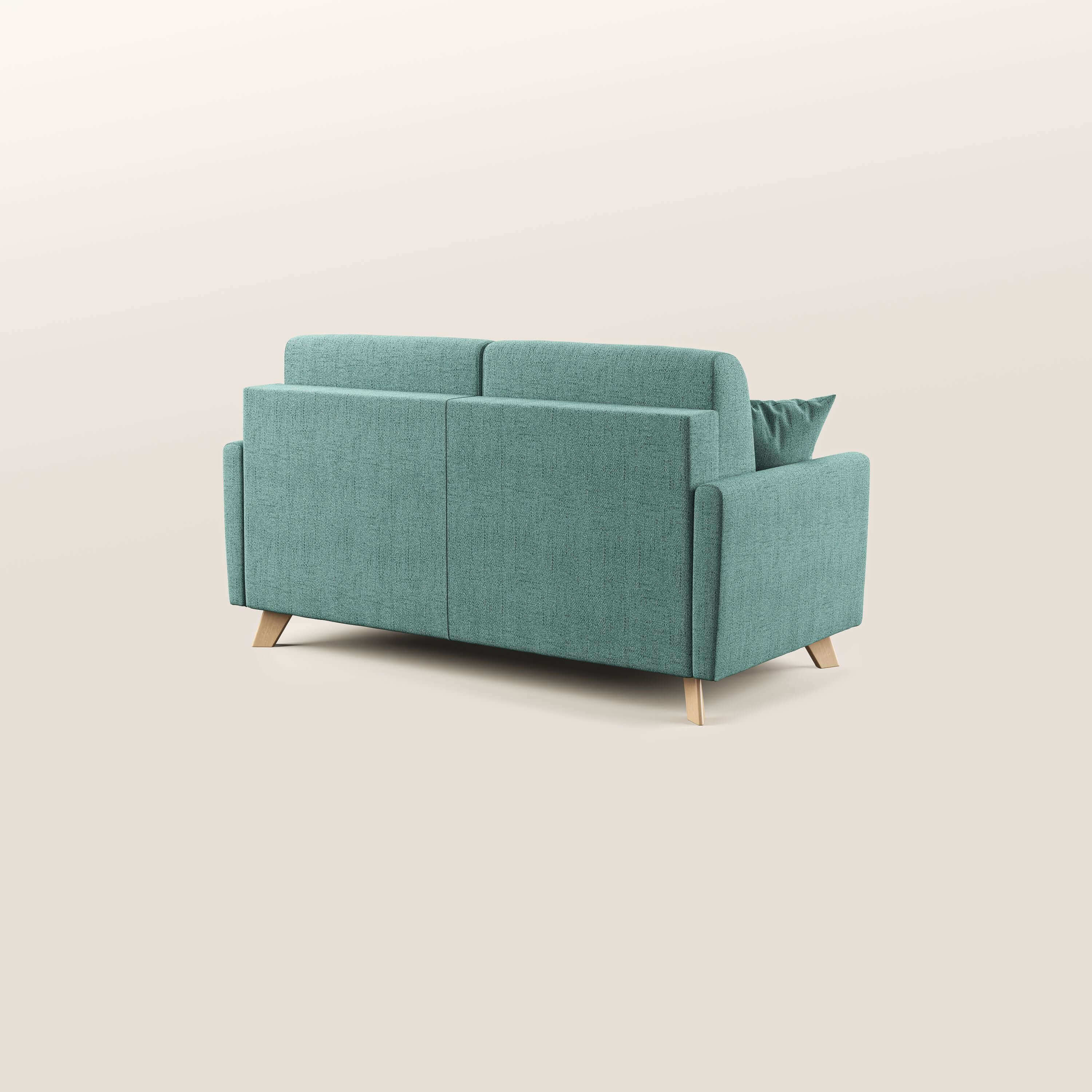 Edgar divano letto matrimoniale in tessuto felis impermeabile T03 verde acqua - divani.store