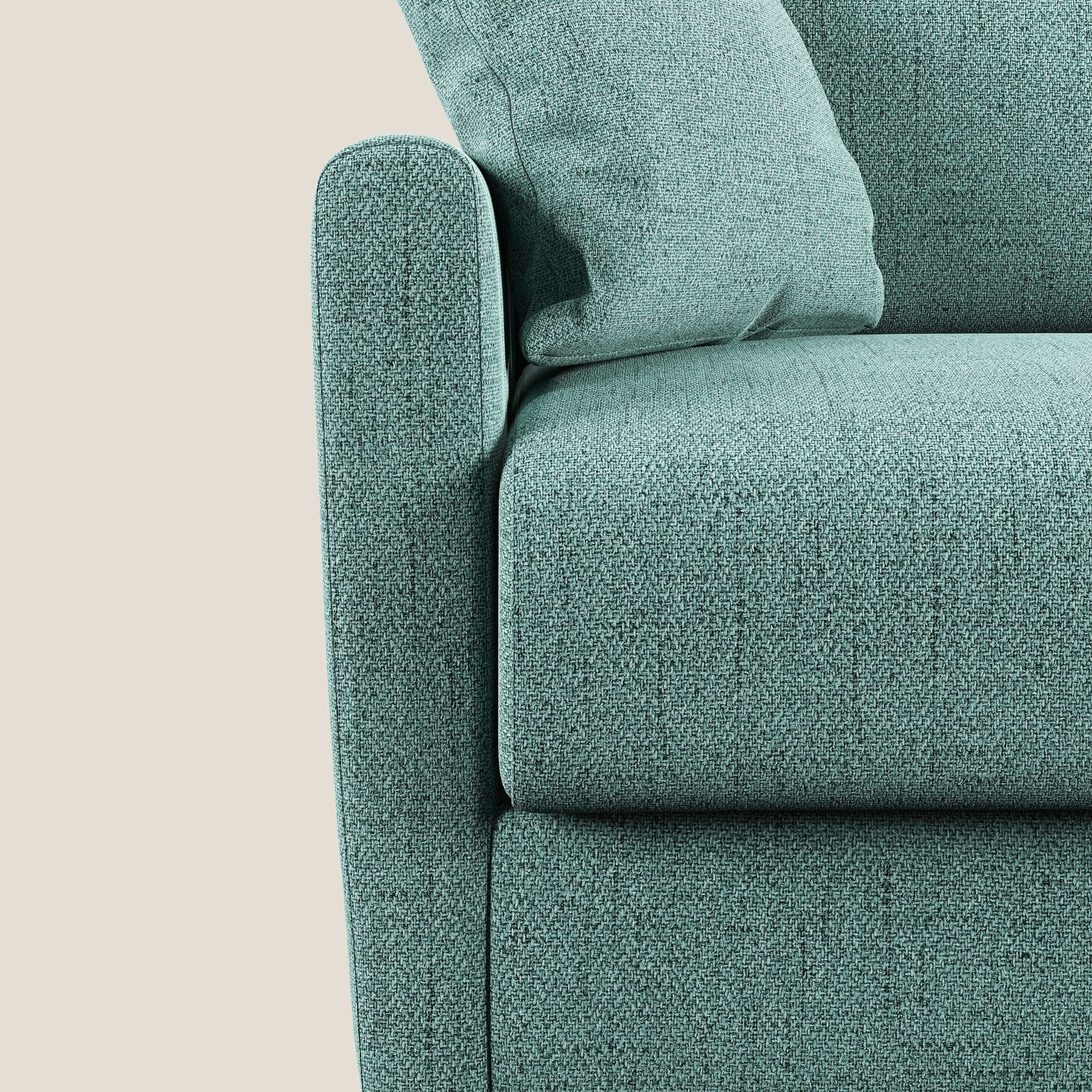 Edgar divano letto matrimoniale in tessuto felis impermeabile T03 verde acqua - divani.store