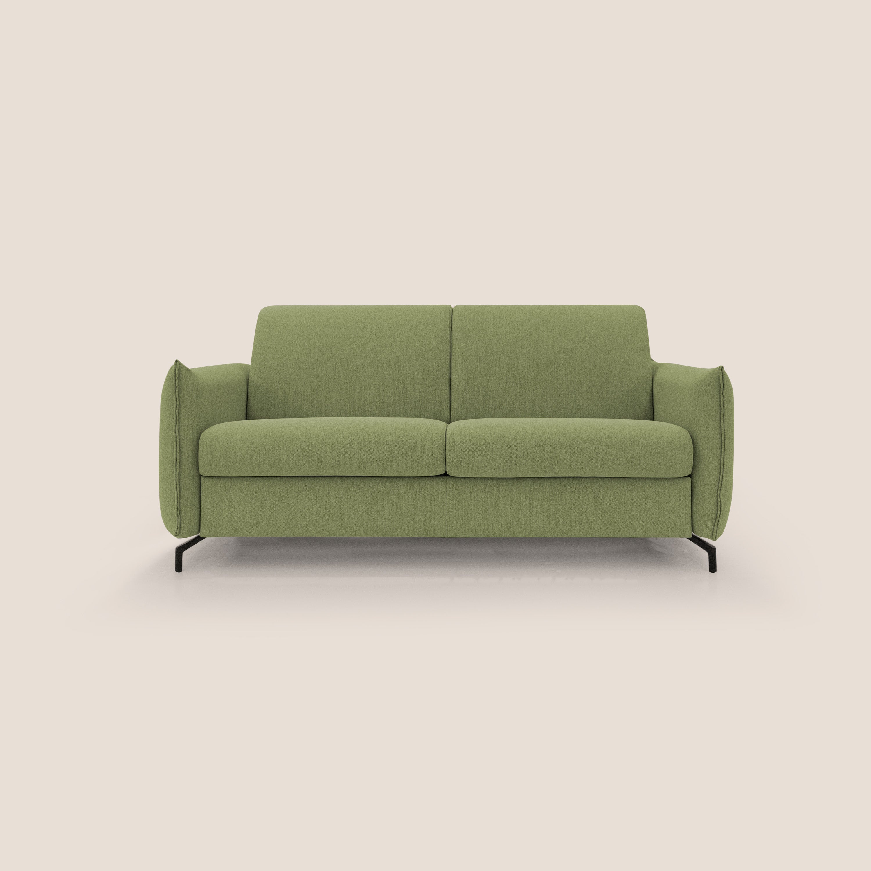 Scarlet divano letto in tessuto misto cotone impermeabile T19 verde - divani.store