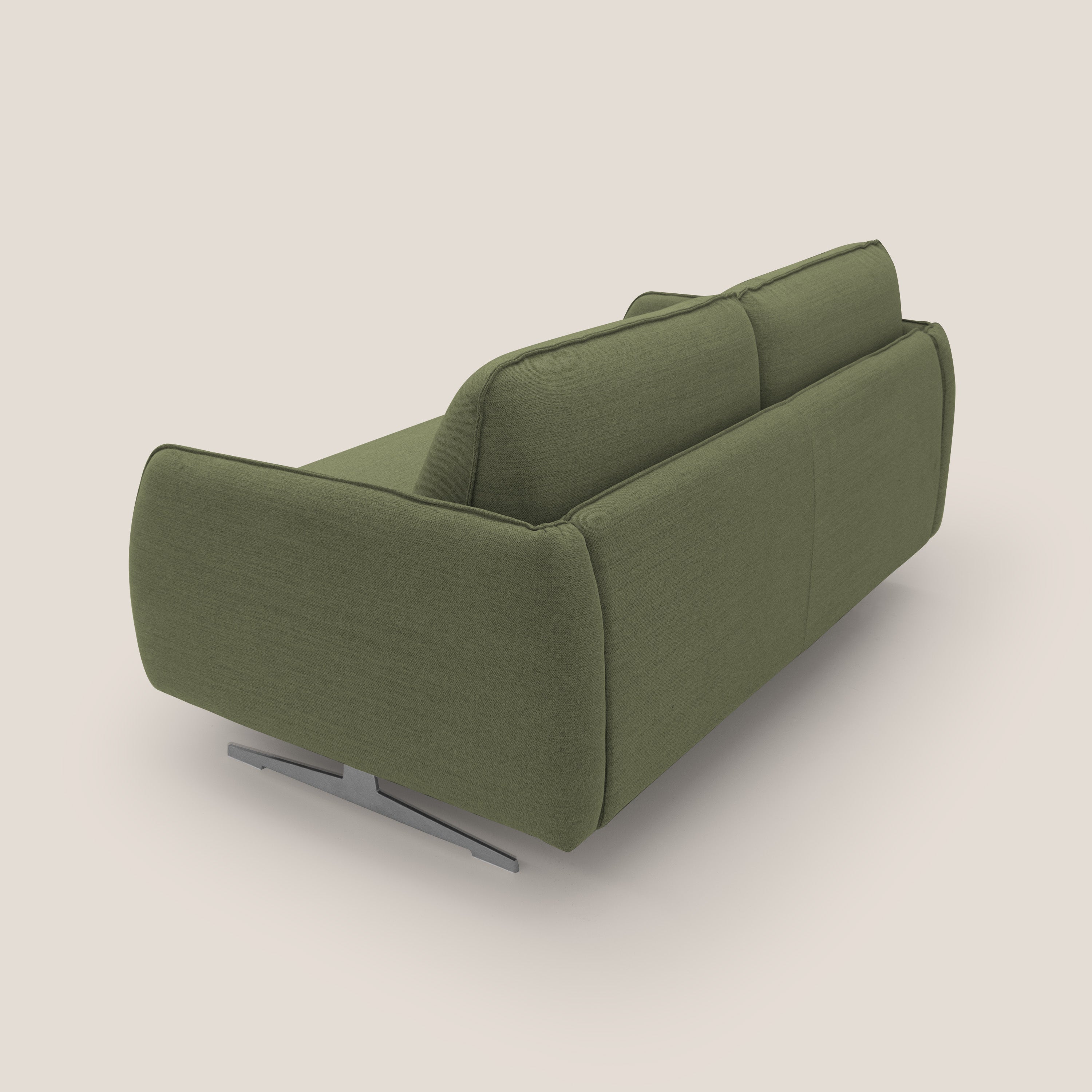 Texas Divano letto matrimoniale moderno in tessuto impermeabile T19 verde - divani.store