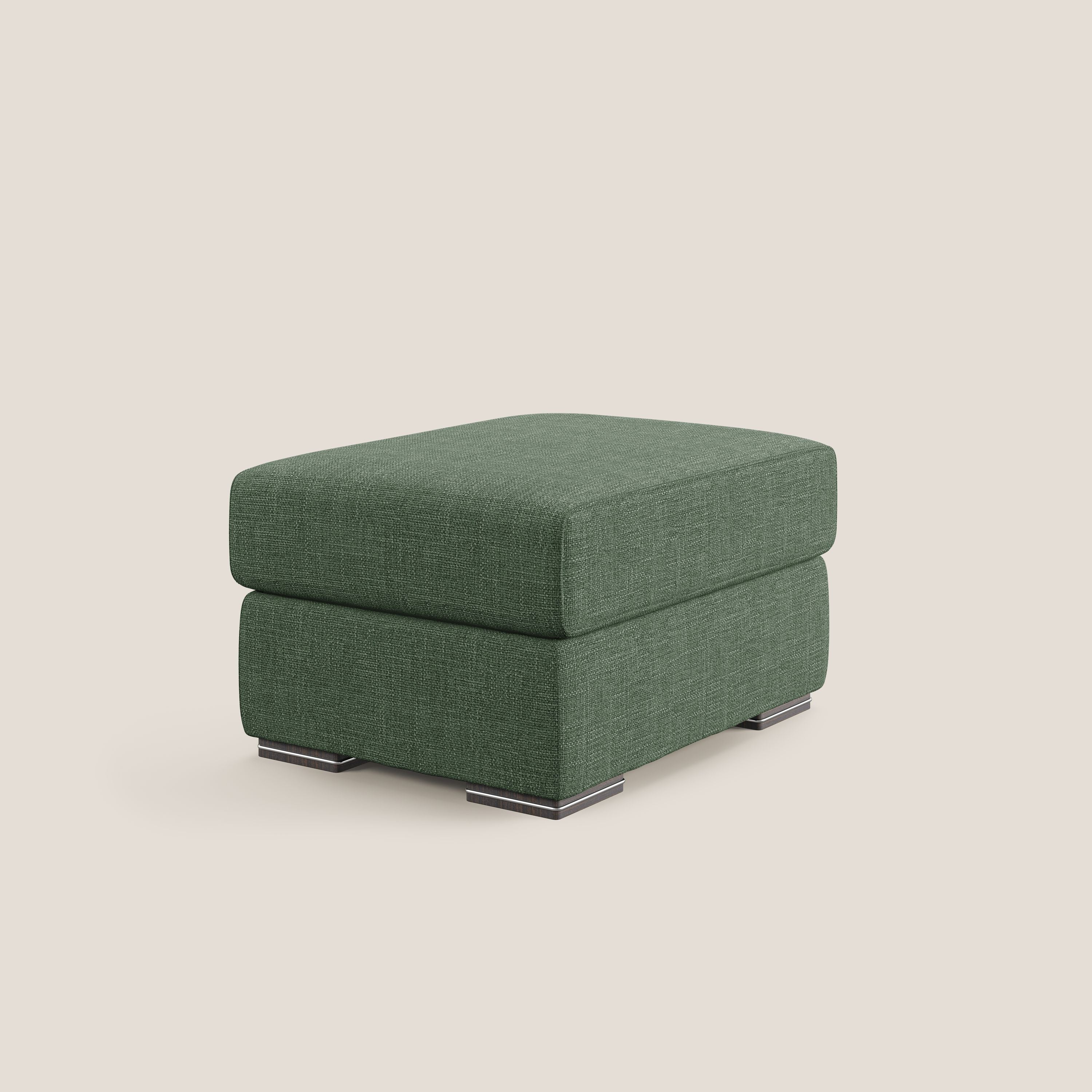 Sun pouf apribile contenitore in tessuto impermeabile morbido intreccio T06 verde - divani.store