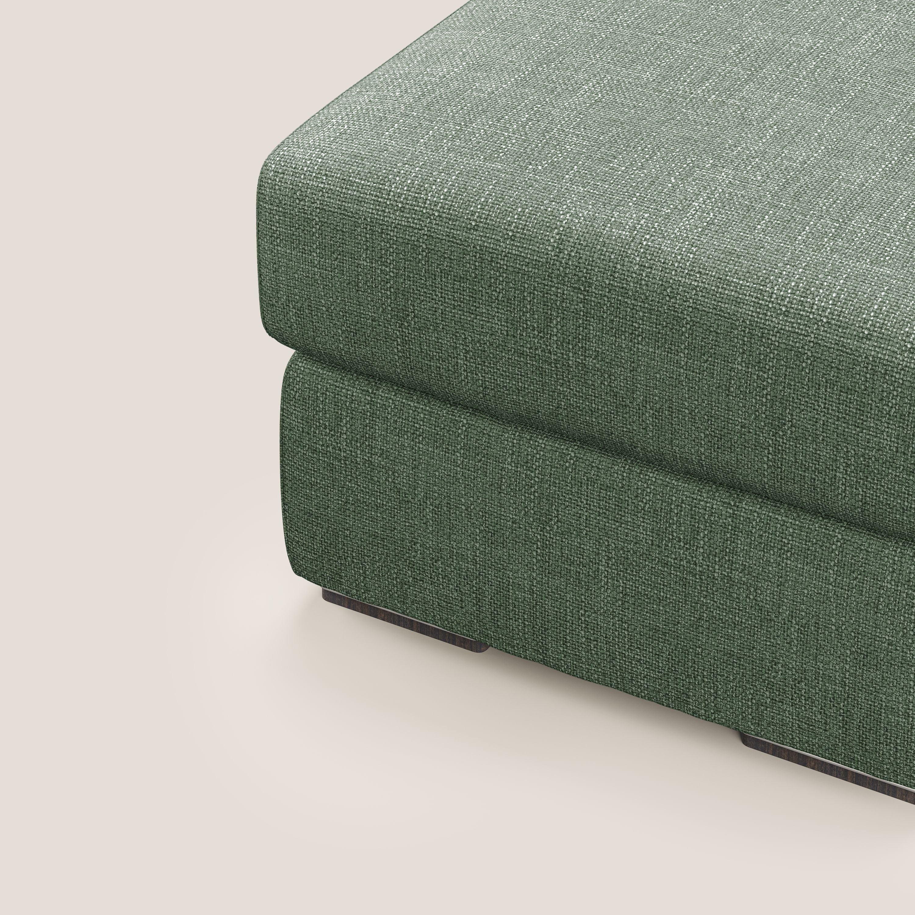 Sun pouf apribile contenitore in tessuto impermeabile morbido intreccio T06 verde - divani.store