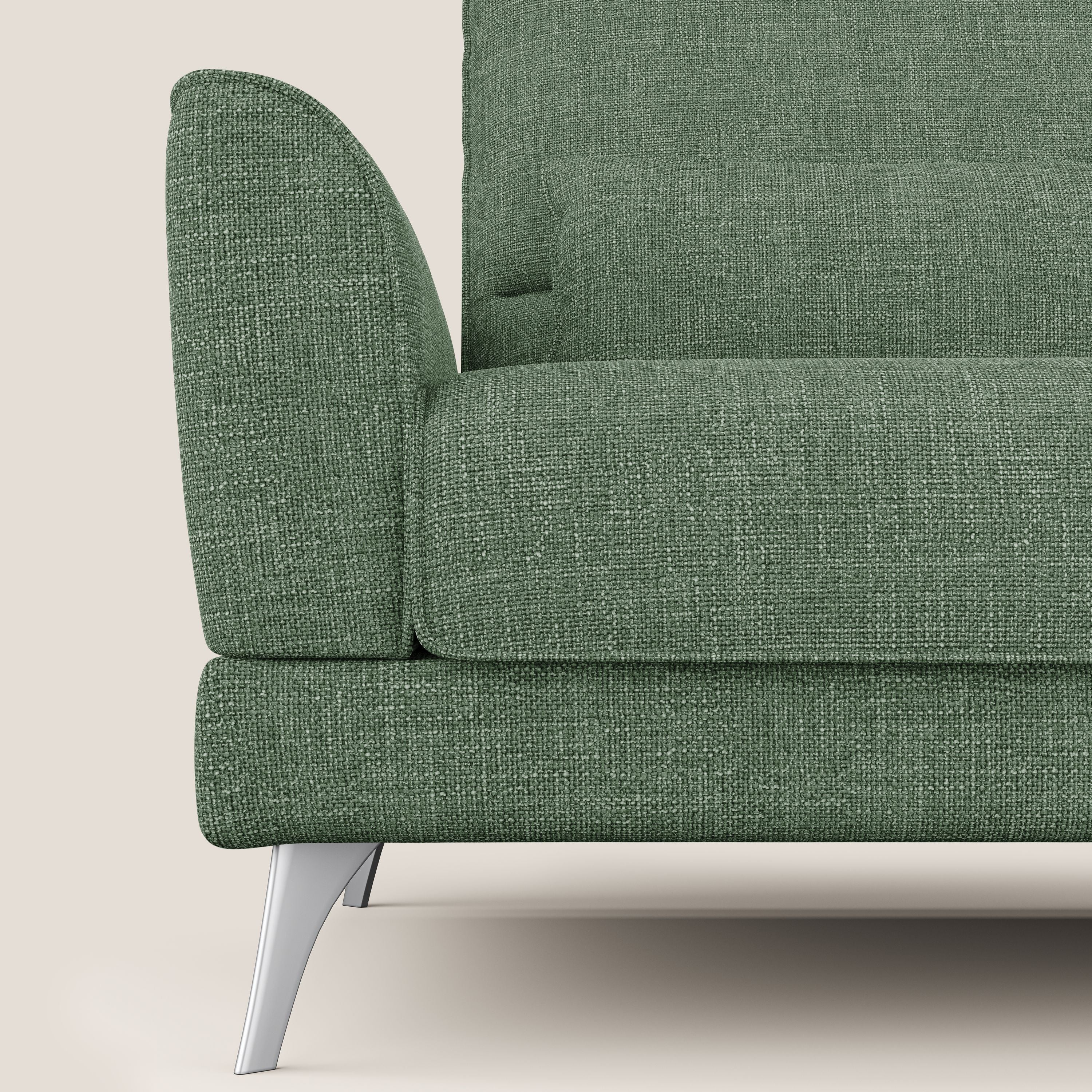 Tommy Divano relax con schienali traslanti in morbido tessuto fiammato T06 verde - divani.store