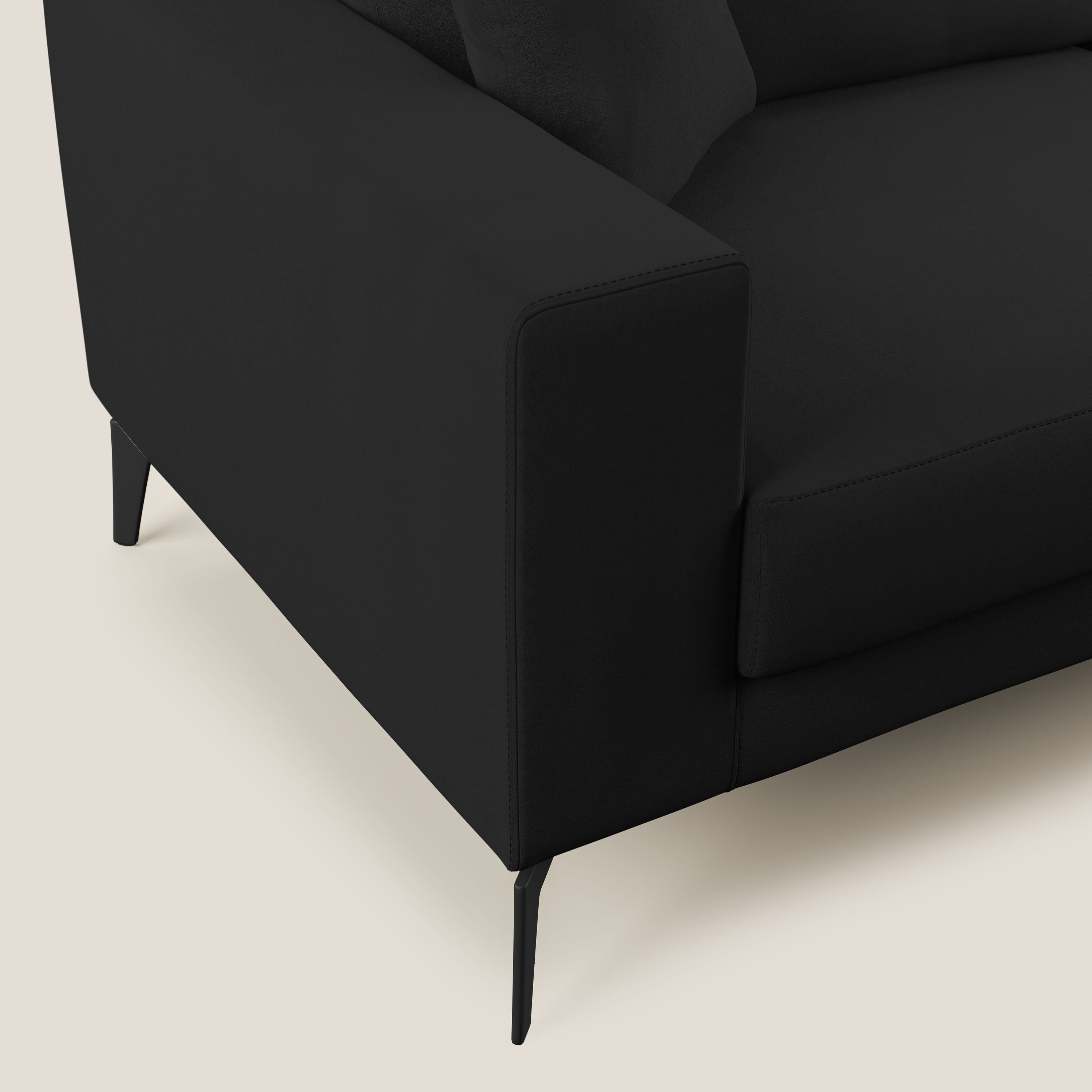 Prestige divano moderno in microfibra smacchiabile T11 nero - divani.store