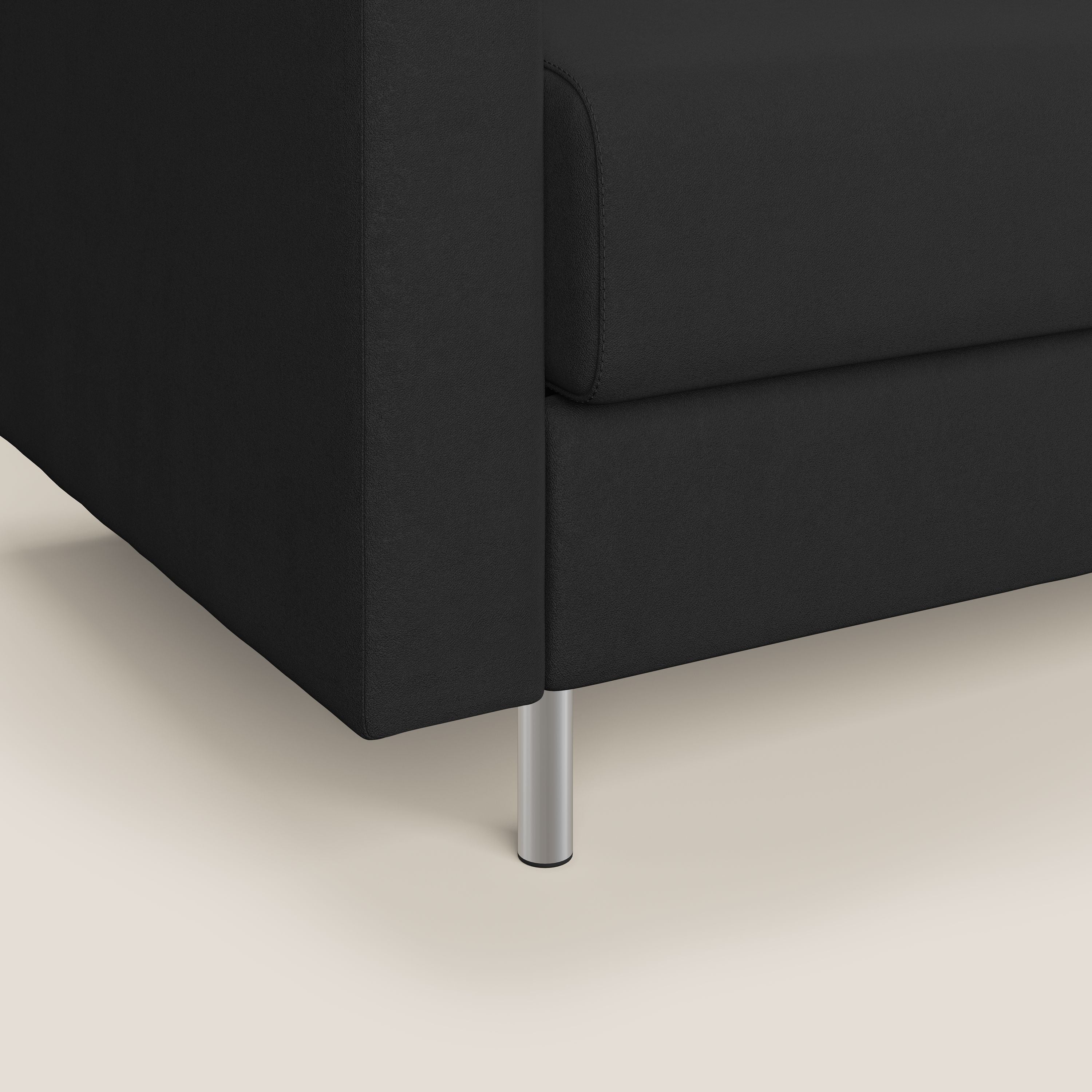 Megan poltrona letto in microfibra smacchiabile T11 nero - divani.store