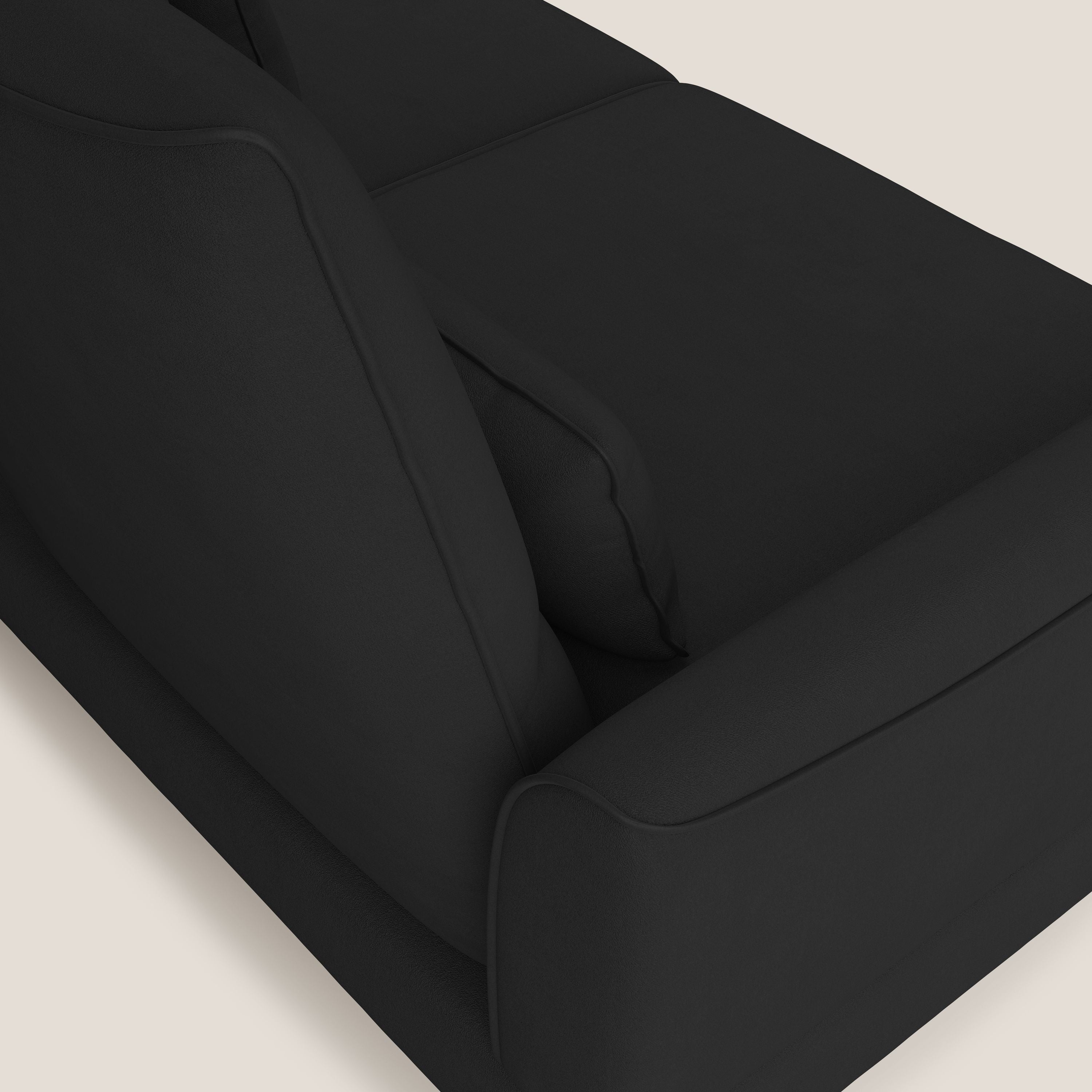 Tommy Divano relax con schienali traslanti in microfibra smacchiabile T11 nero - divani.store