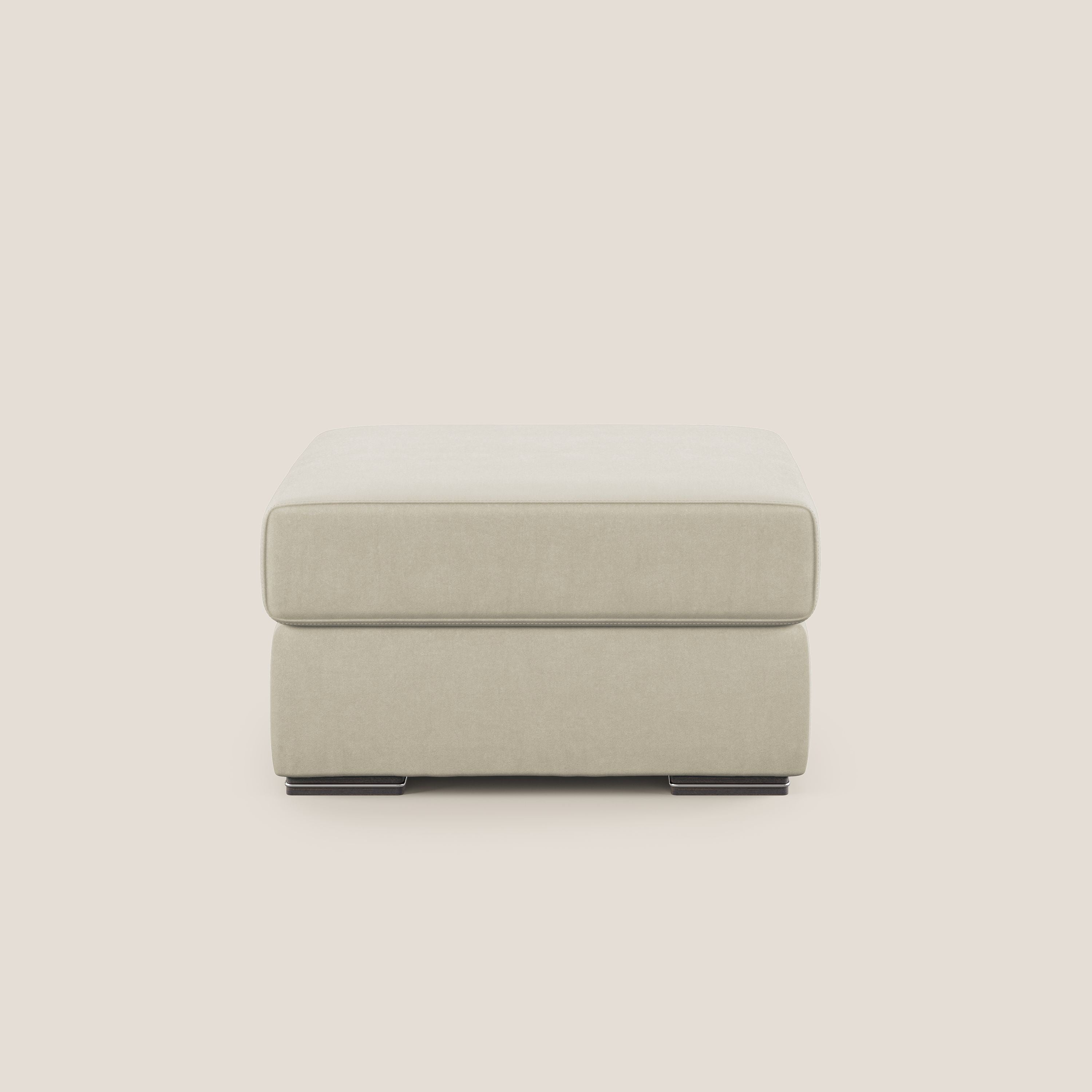 Sun pouf apribile contenitore in microfibra smacchiabile T11 panna - divani.store