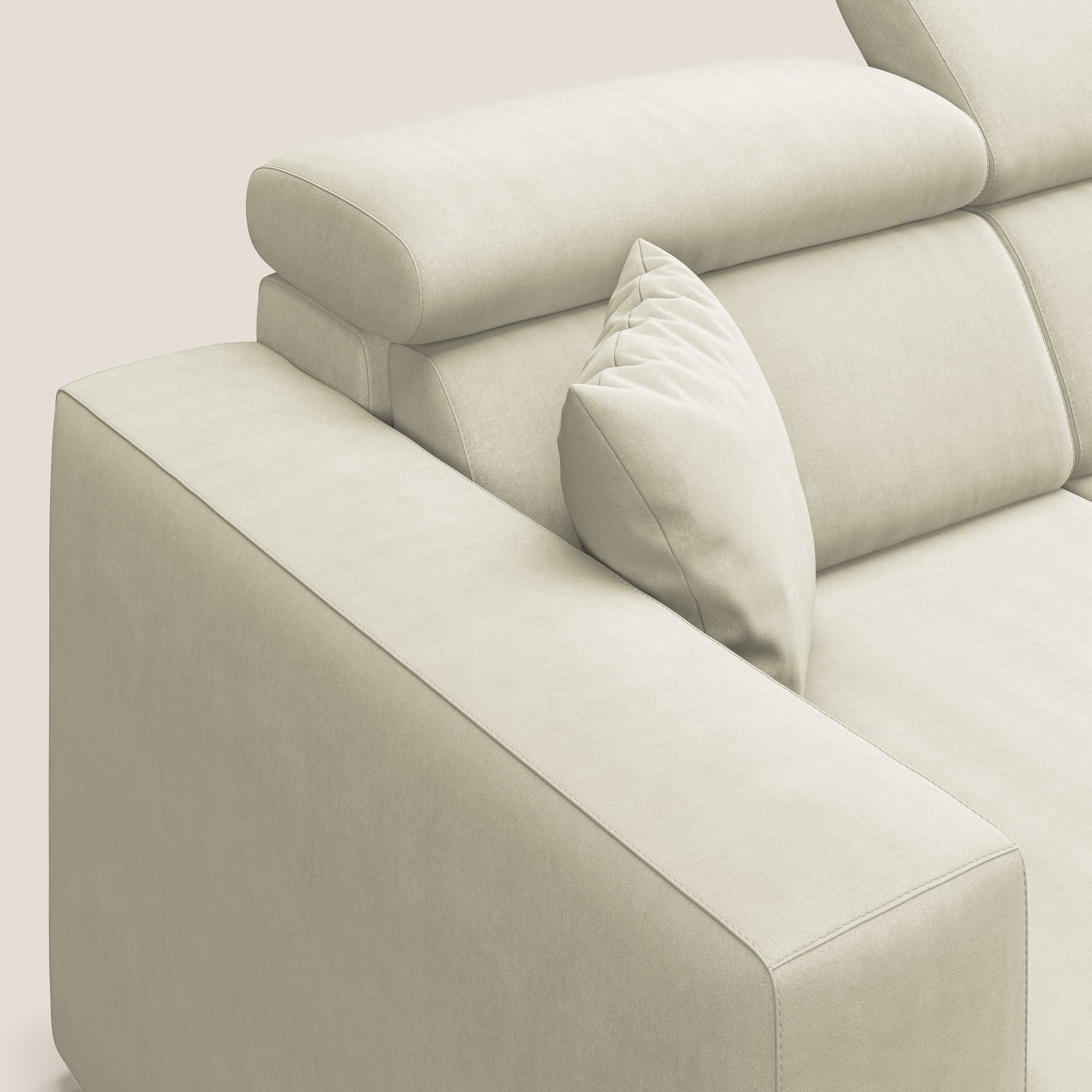 Orwell divano con 3 sedute estraibili in microfibra smacchiabile T11 panna - divani.store