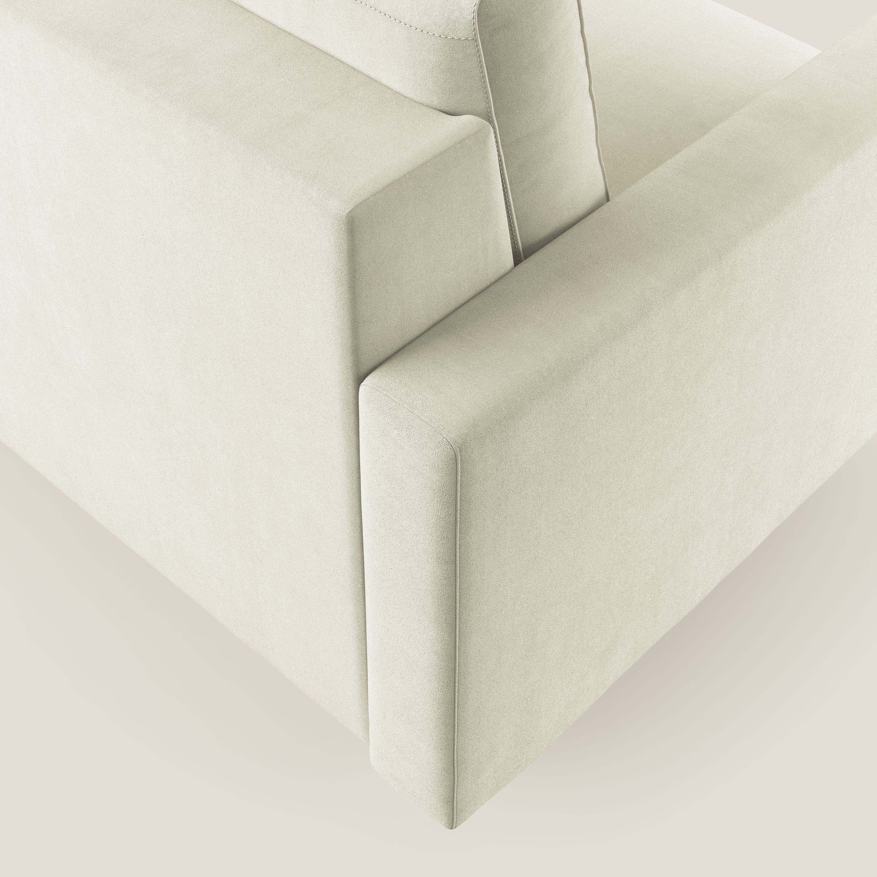 Megan poltrona letto in microfibra smacchiabile T11 panna - divani.store