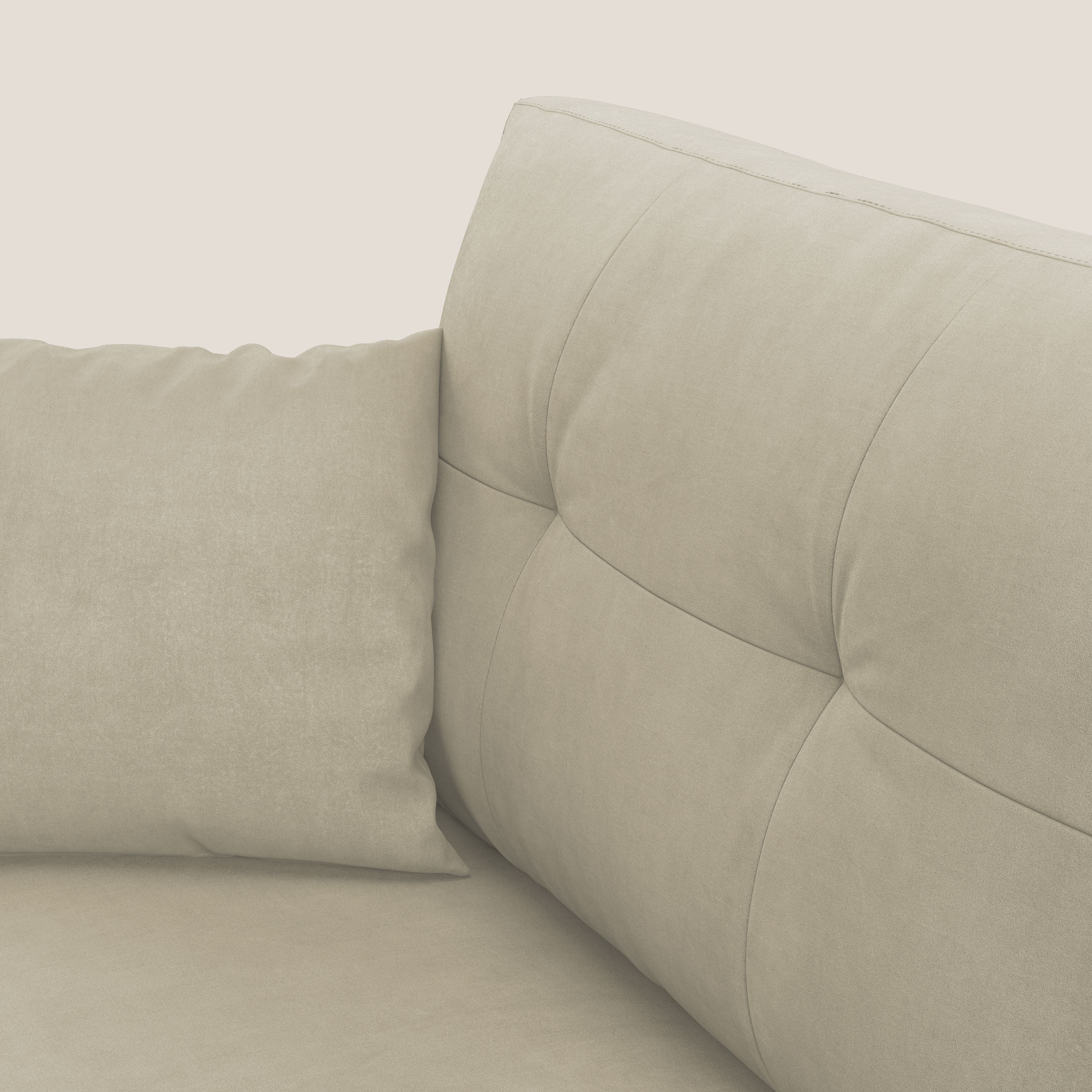 Megan divano letto matrimoniale in microfibra smacchiabile T11 panna - divani.store