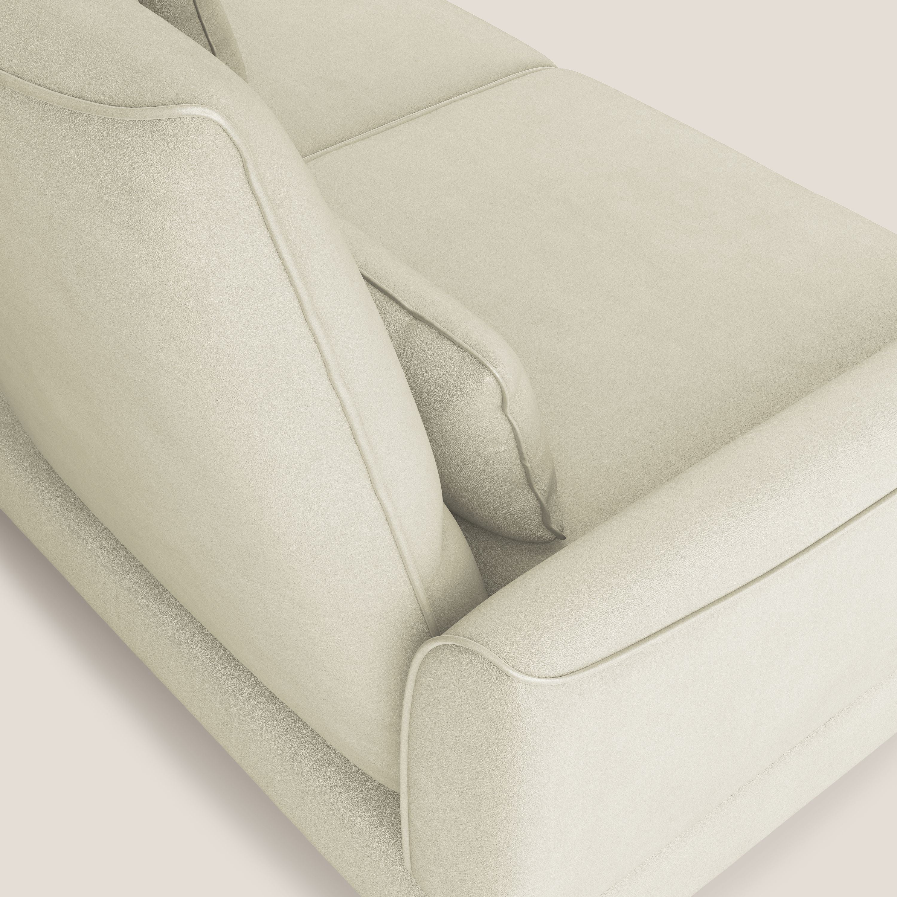 Tommy Divano relax con schienali traslanti in microfibra smacchiabile T11 panna - divani.store