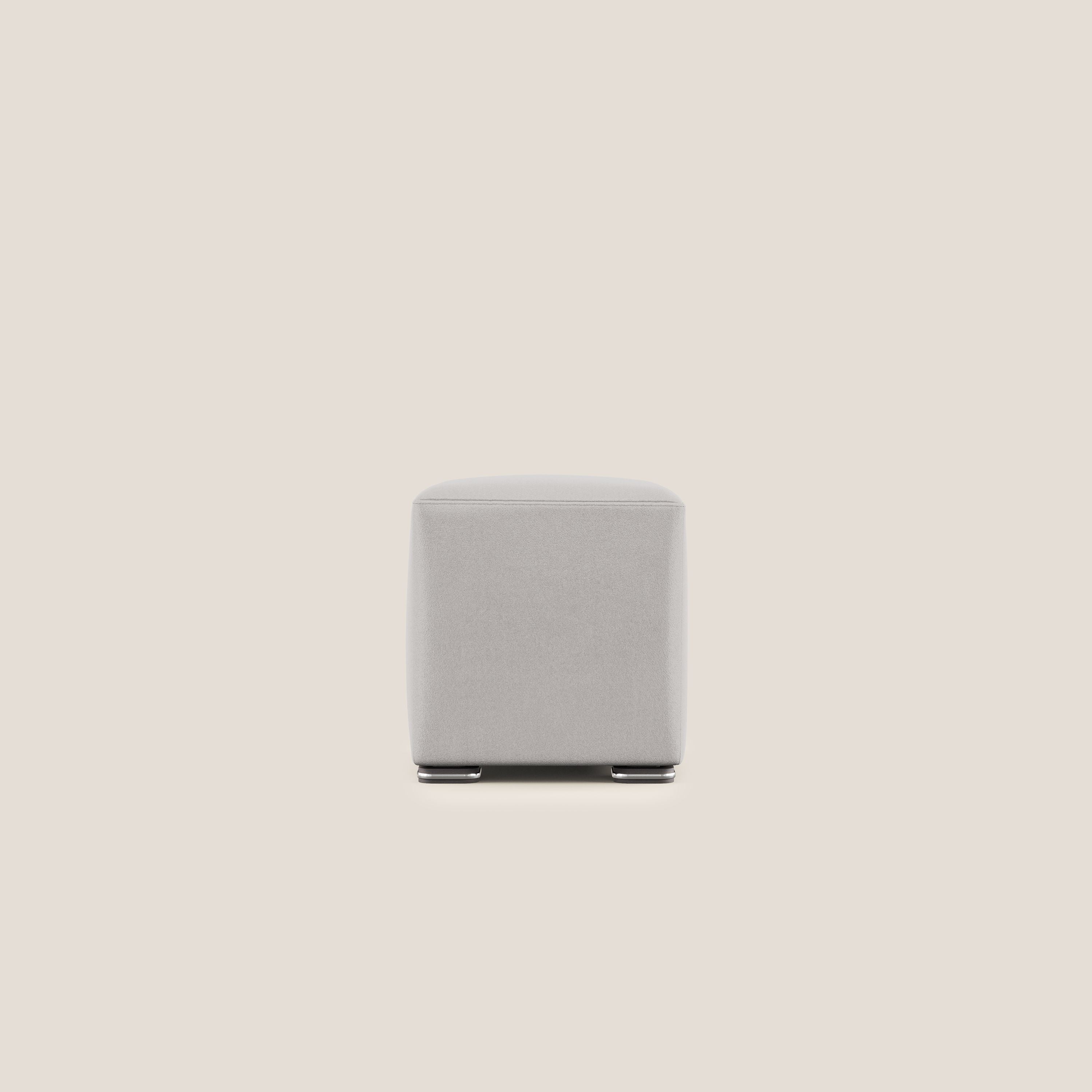 Cube pouf in microfibra smacchiabile T11 grigio chiaro - divani.store
