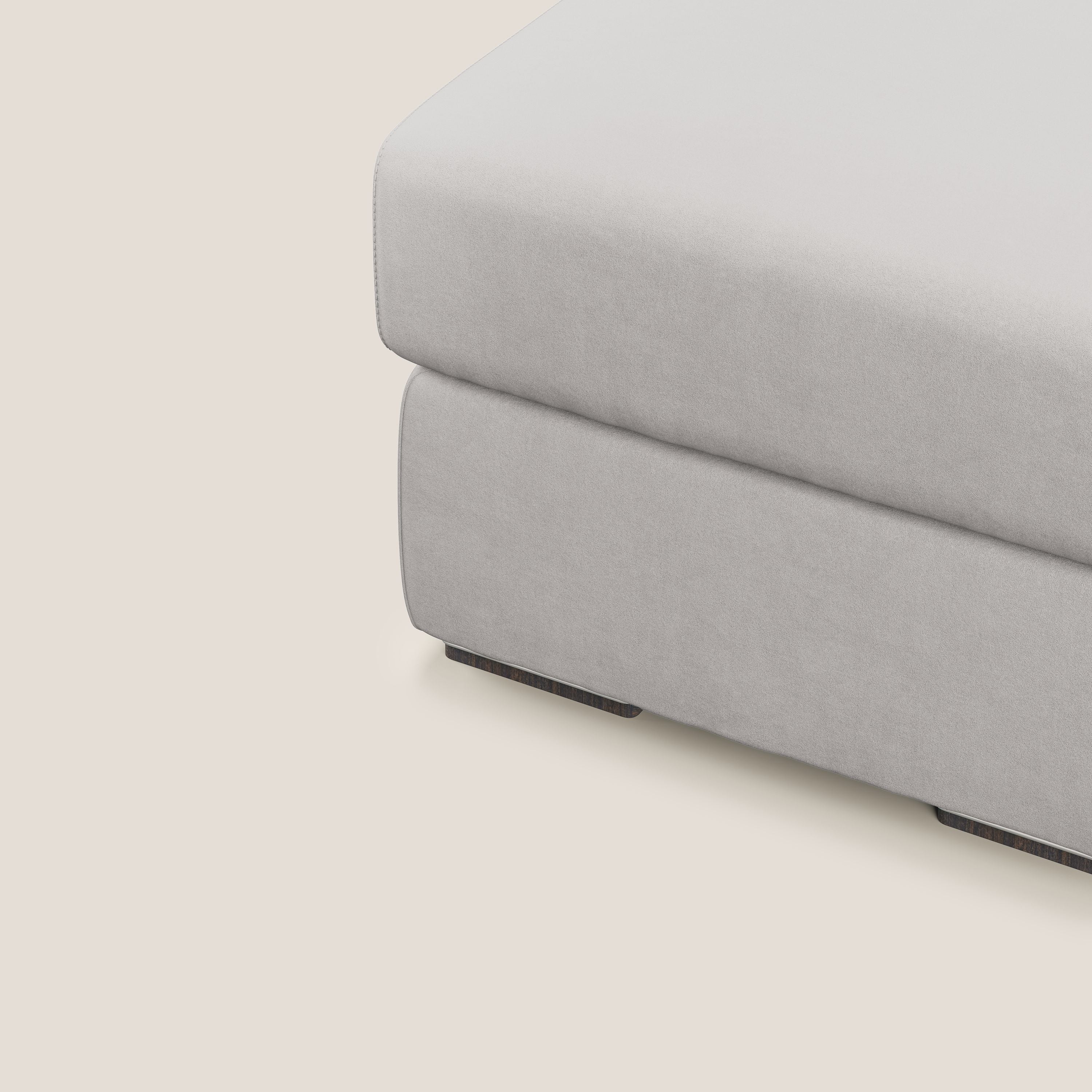 Sun pouf apribile contenitore in microfibra smacchiabile T11 grigio chiaro - divani.store