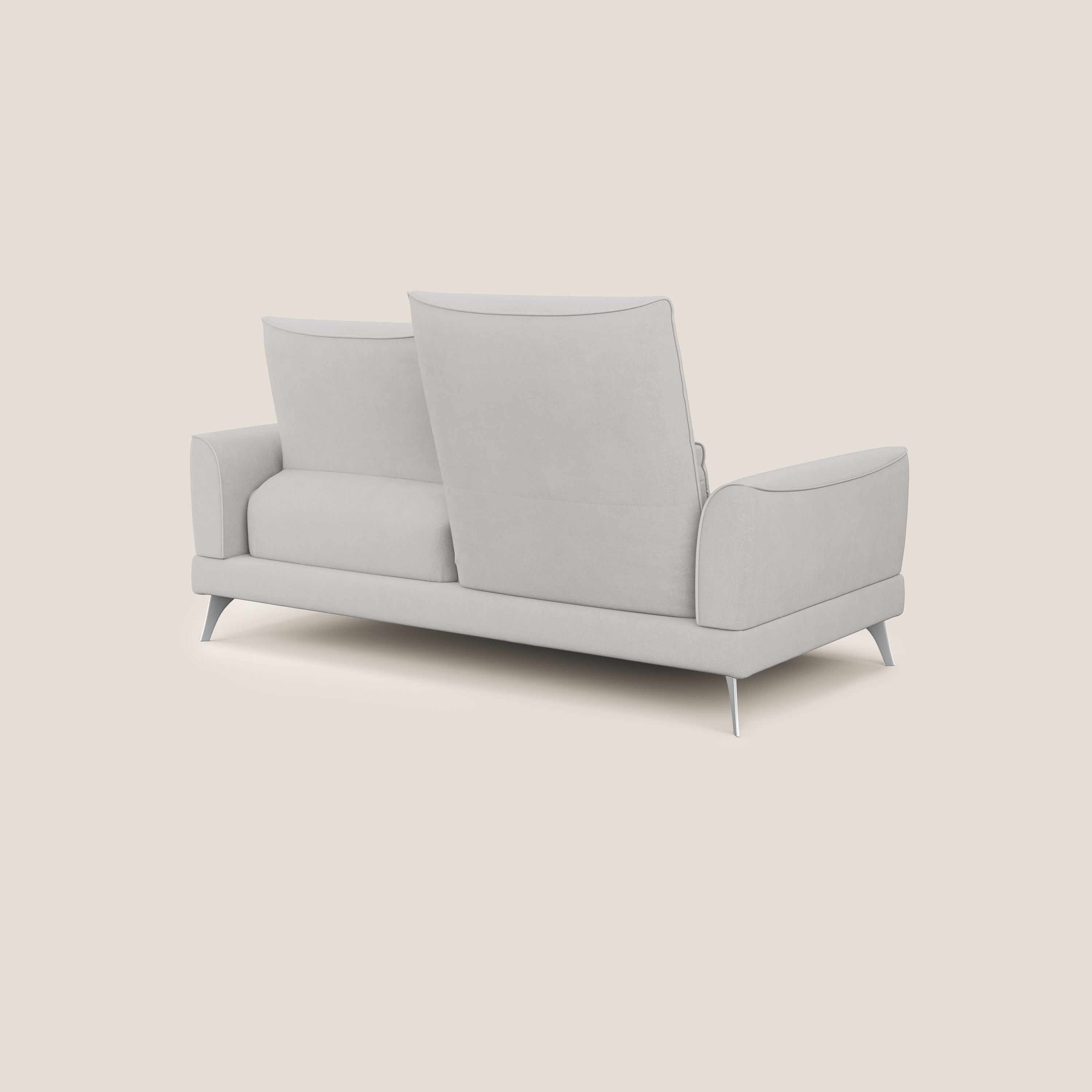 Tommy Divano relax con schienali traslanti in microfibra smacchiabile T11 grigio chiaro - divani.store