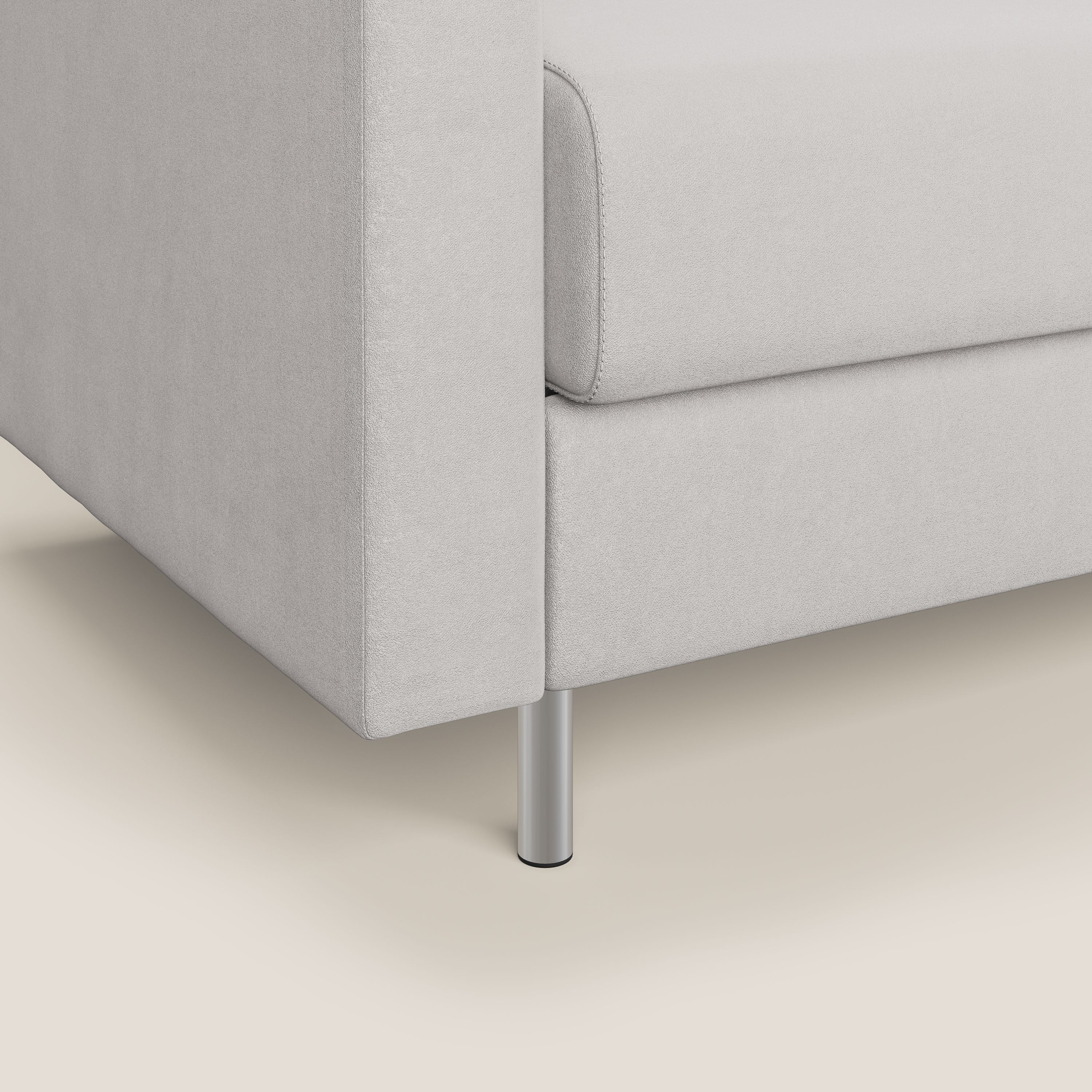 Megan poltrona letto in microfibra smacchiabile T11 grigio chiaro - divani.store