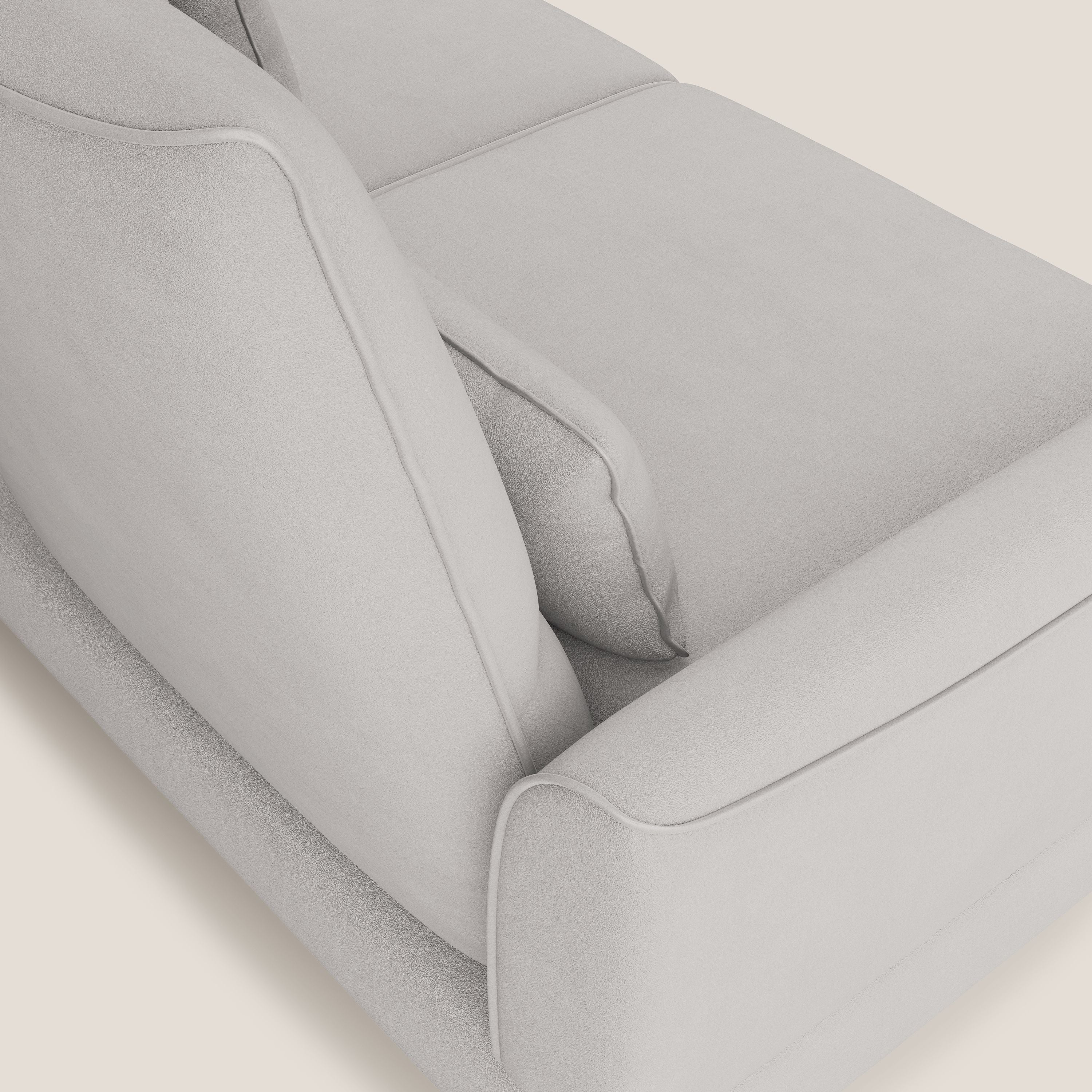 Tommy Divano relax con schienali traslanti in microfibra smacchiabile T11 grigio chiaro - divani.store