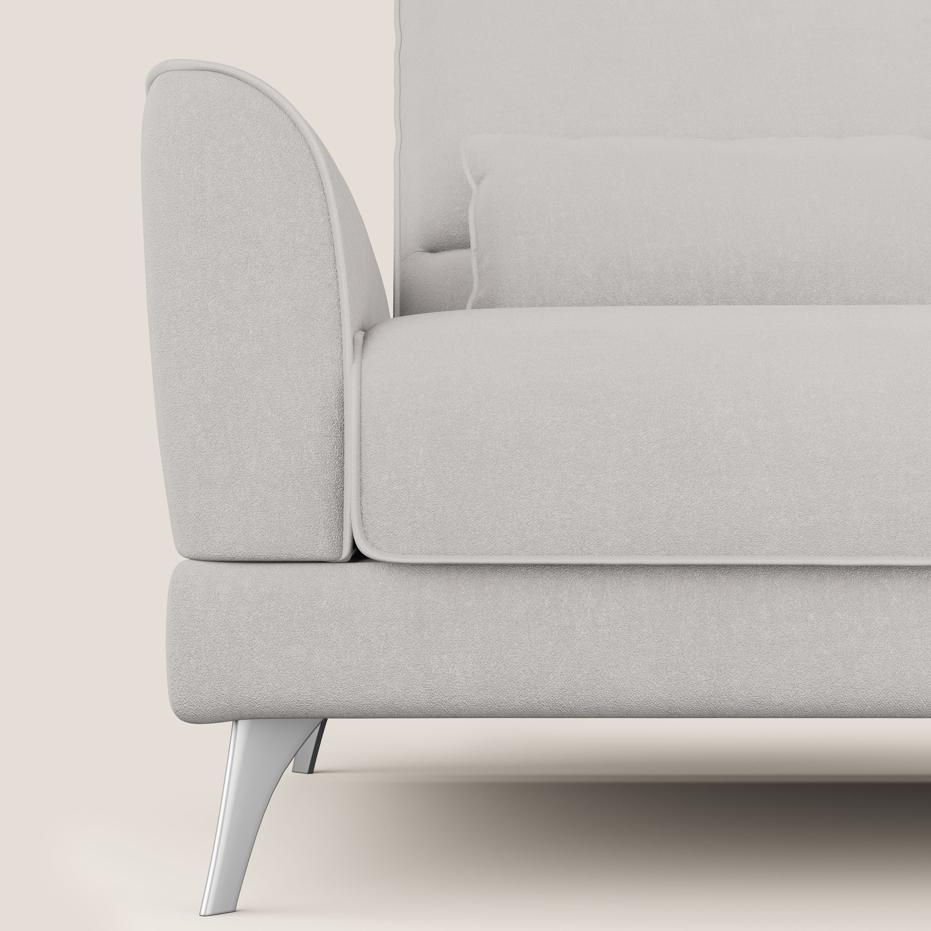 Tommy Divano relax con schienali traslanti in microfibra smacchiabile T11 grigio chiaro - divani.store