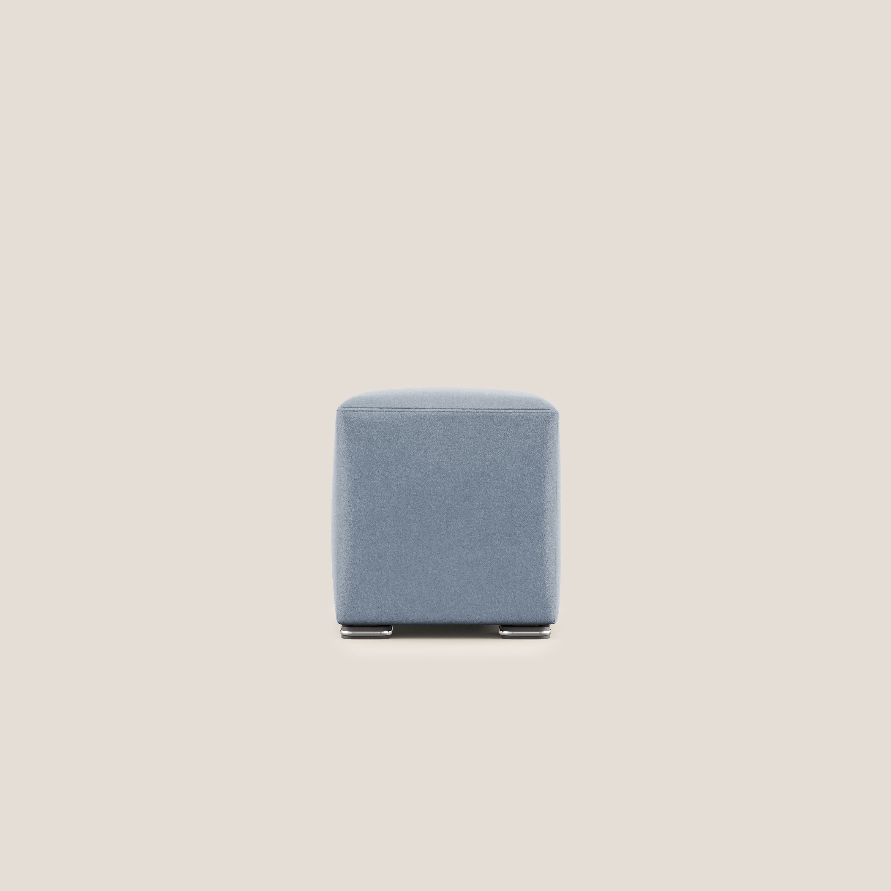 Cube pouf in microfibra smacchiabile T11 carta da zucchero - divani.store