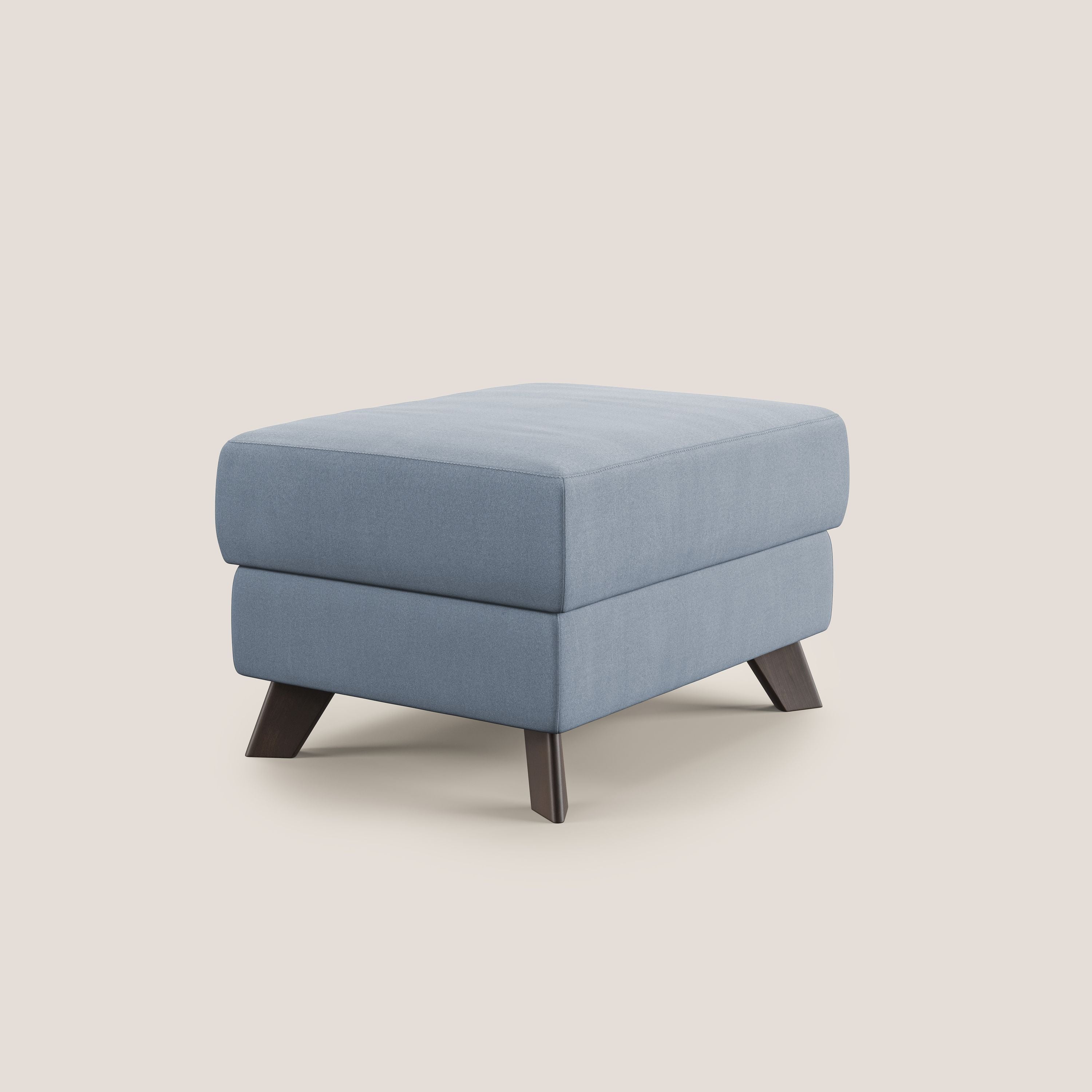 Moon Pouf contenitore e piedini alti in microfibra impermeabile T11 carta da zucchero - divani.store