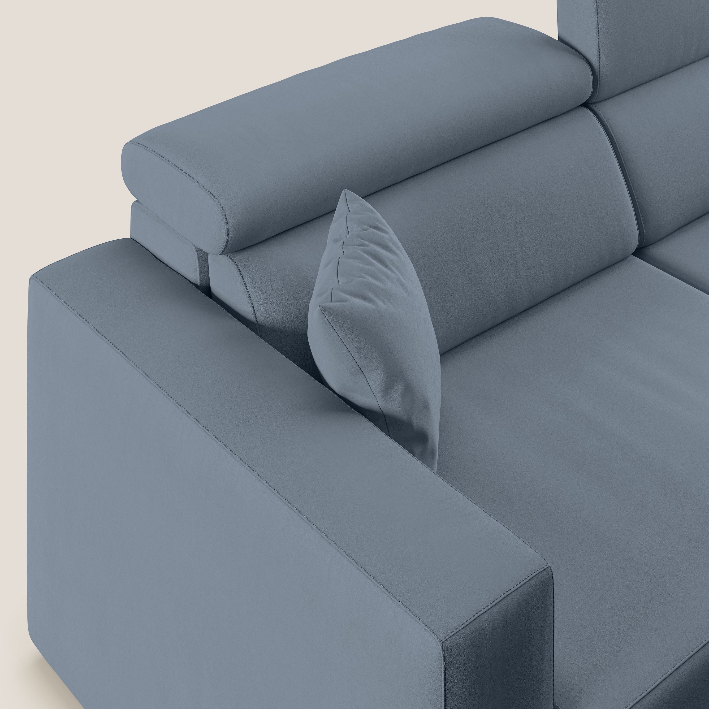 Orwell divano con seduta estraibile in microfibra smacchiabile T11 carta da zucchero - divani.store