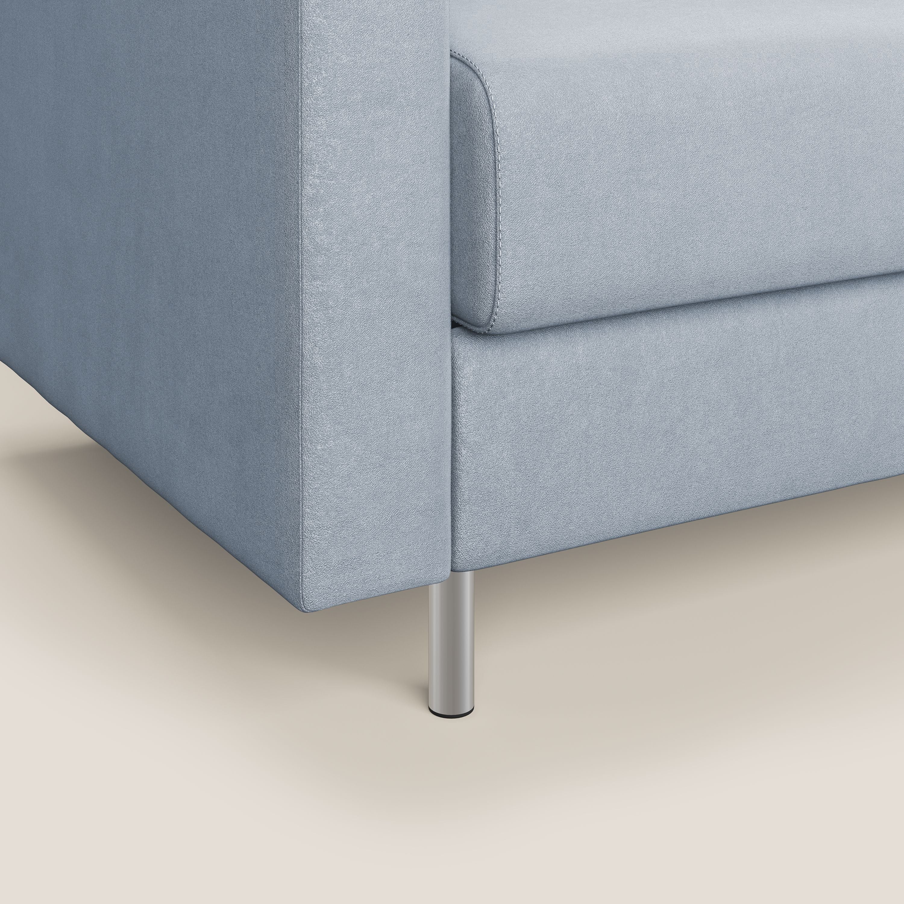 Megan poltrona letto in microfibra smacchiabile T11 carta da zucchero - divani.store