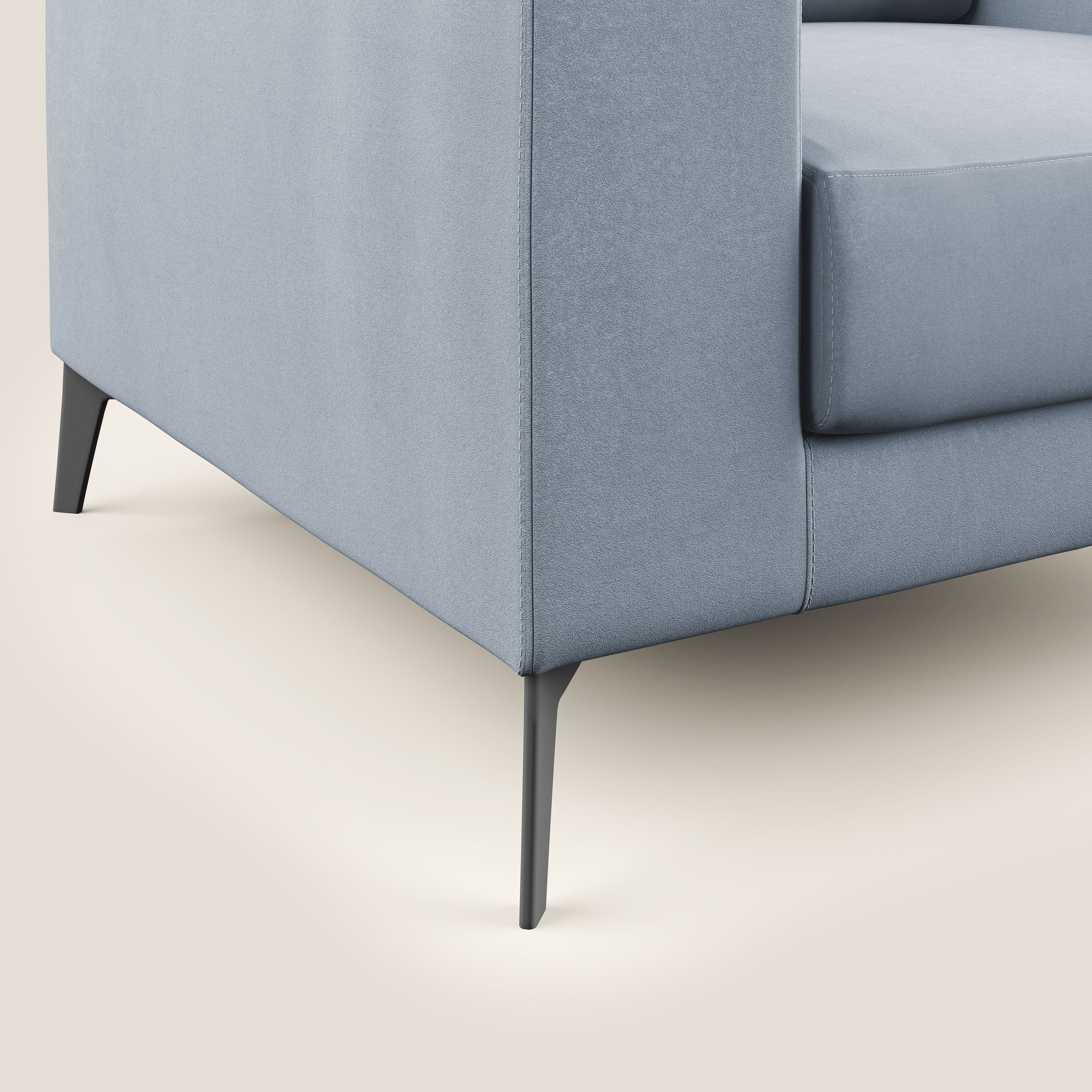 Prestige poltroncina moderna in microfibra smacchiabile T11 carta da zucchero - divani.store