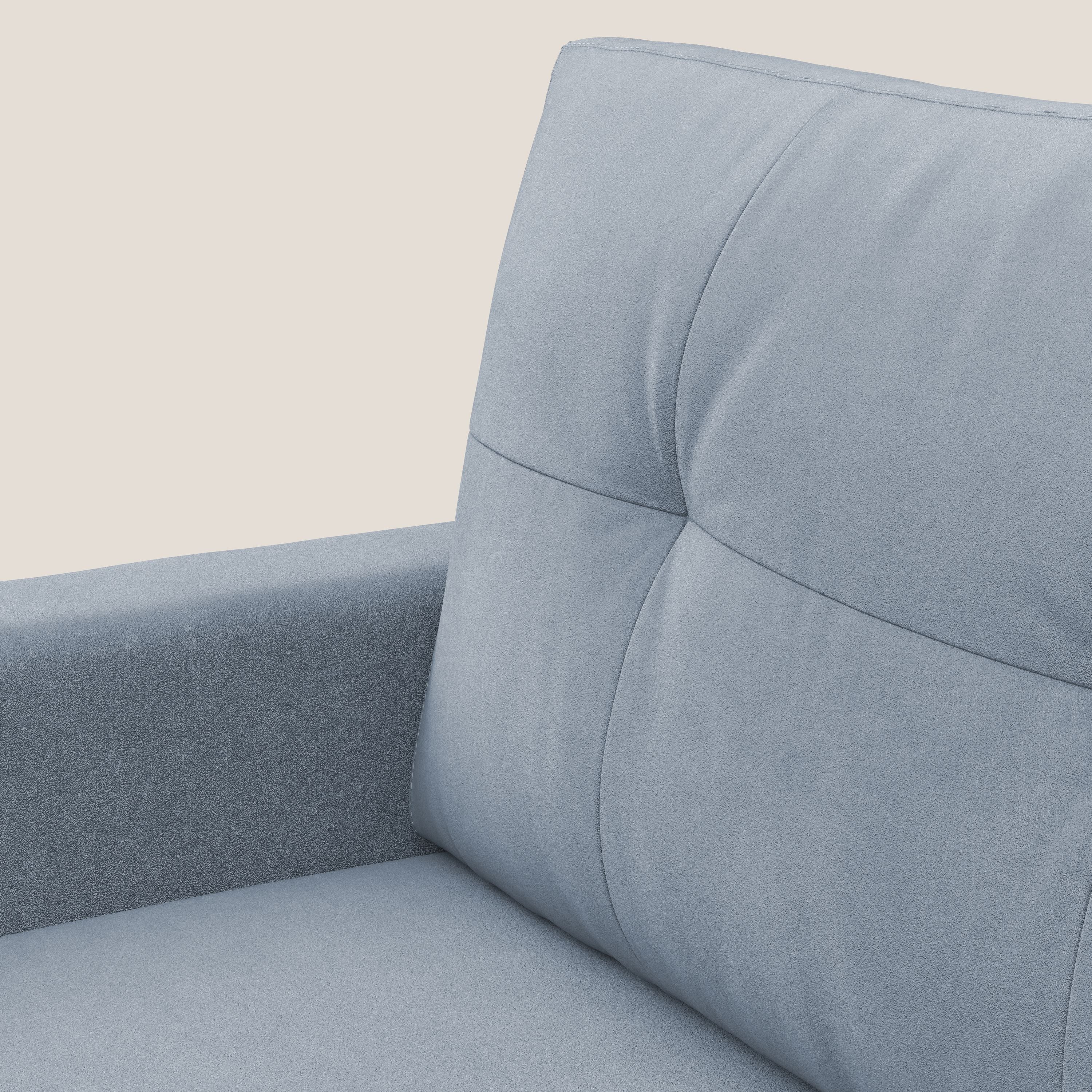 Megan poltrona letto in microfibra smacchiabile T11 carta da zucchero - divani.store