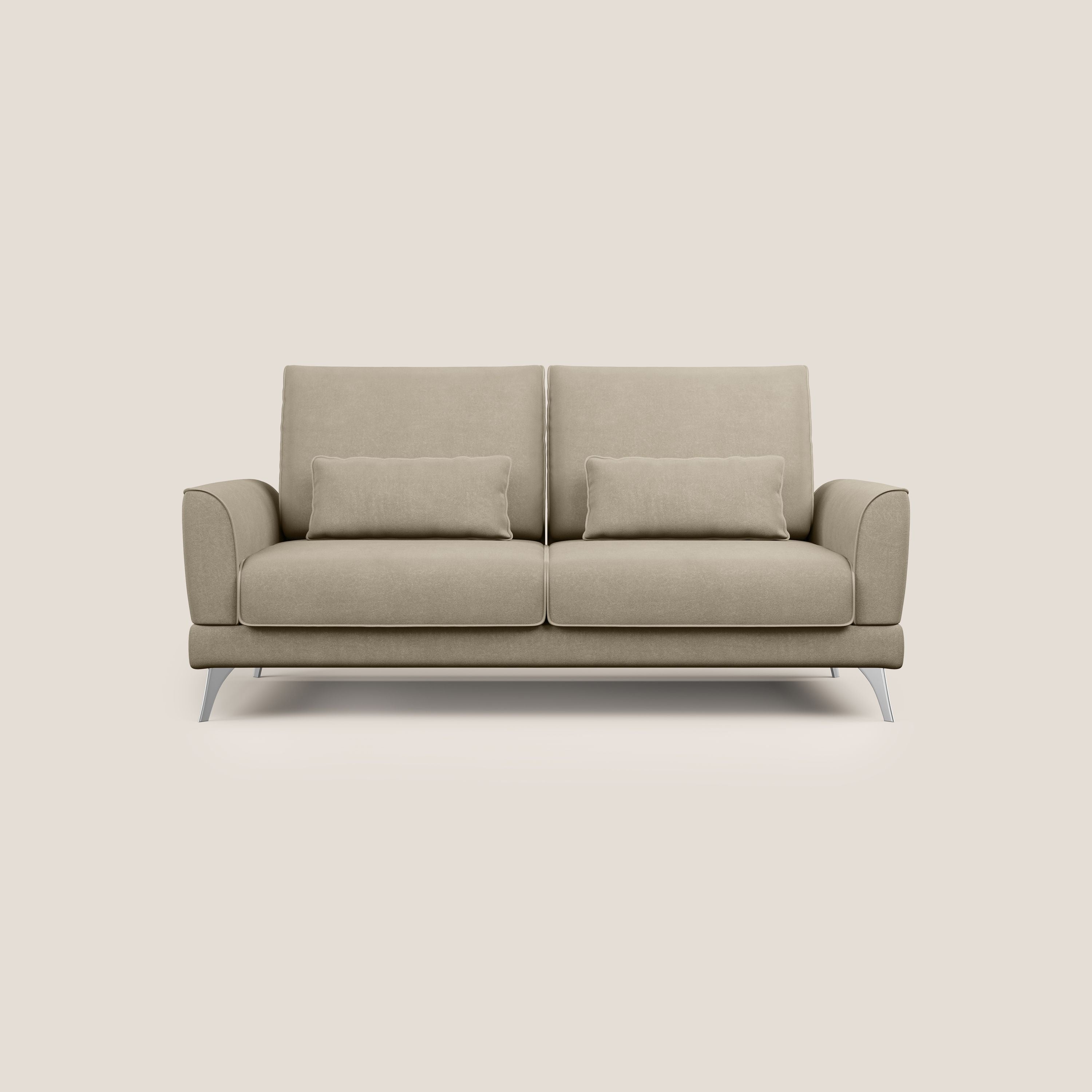 Tommy Divano relax con schienali traslanti in microfibra smacchiabile T11 tortora - divani.store
