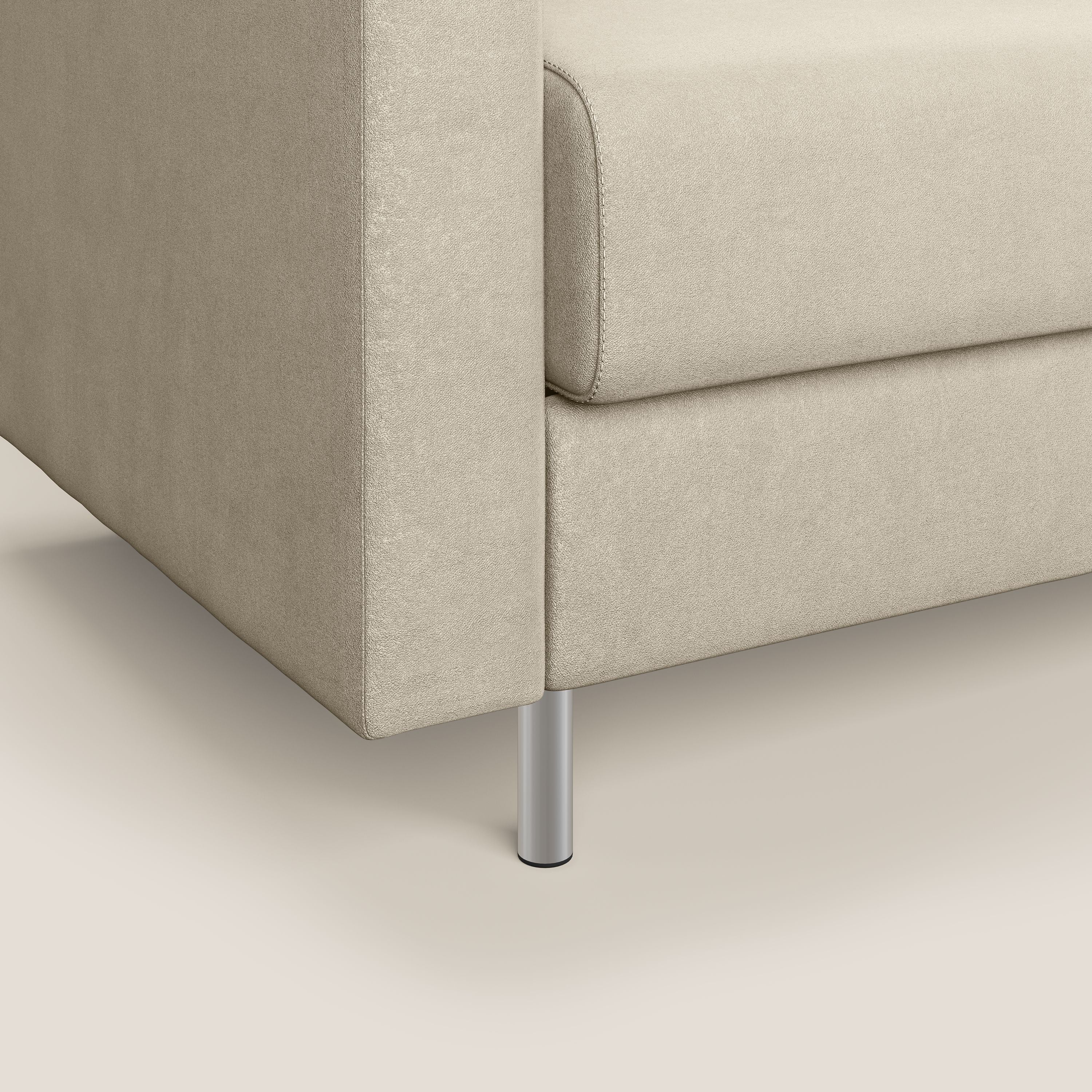 Megan poltrona letto in microfibra smacchiabile T11 tortora - divani.store