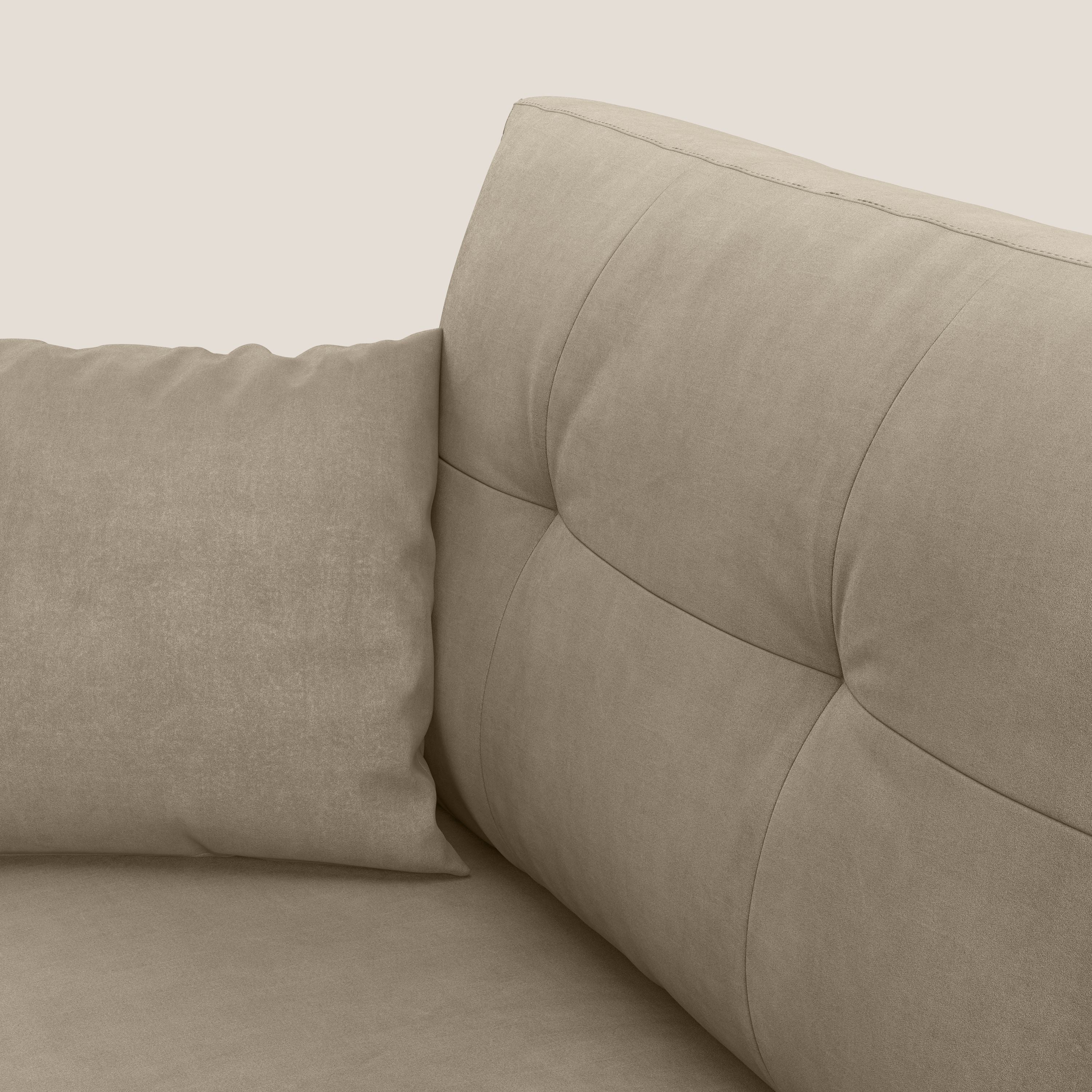 Megan divano letto matrimoniale in microfibra smacchiabile T11 tortora - divani.store