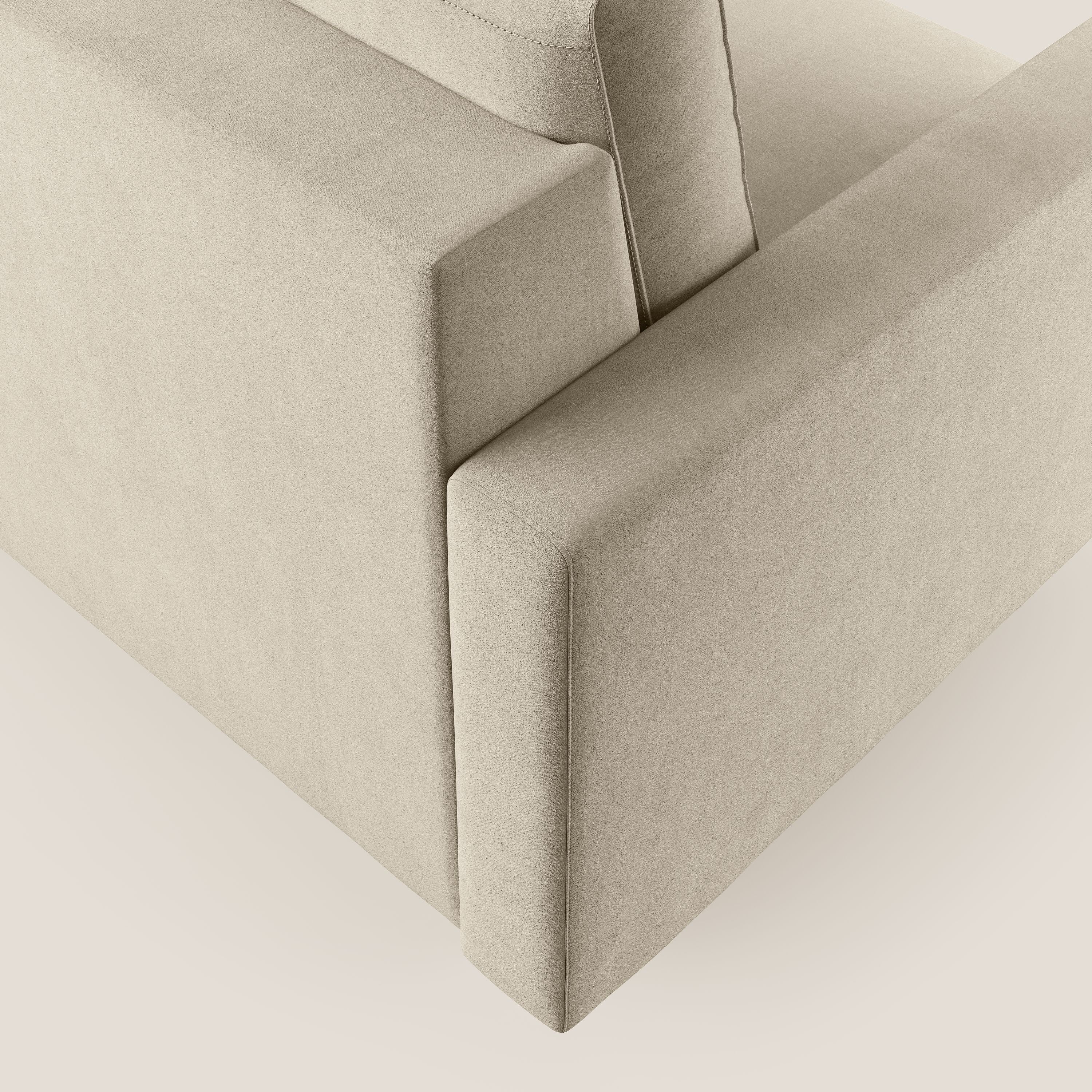 Megan poltrona letto in microfibra smacchiabile T11 tortora - divani.store