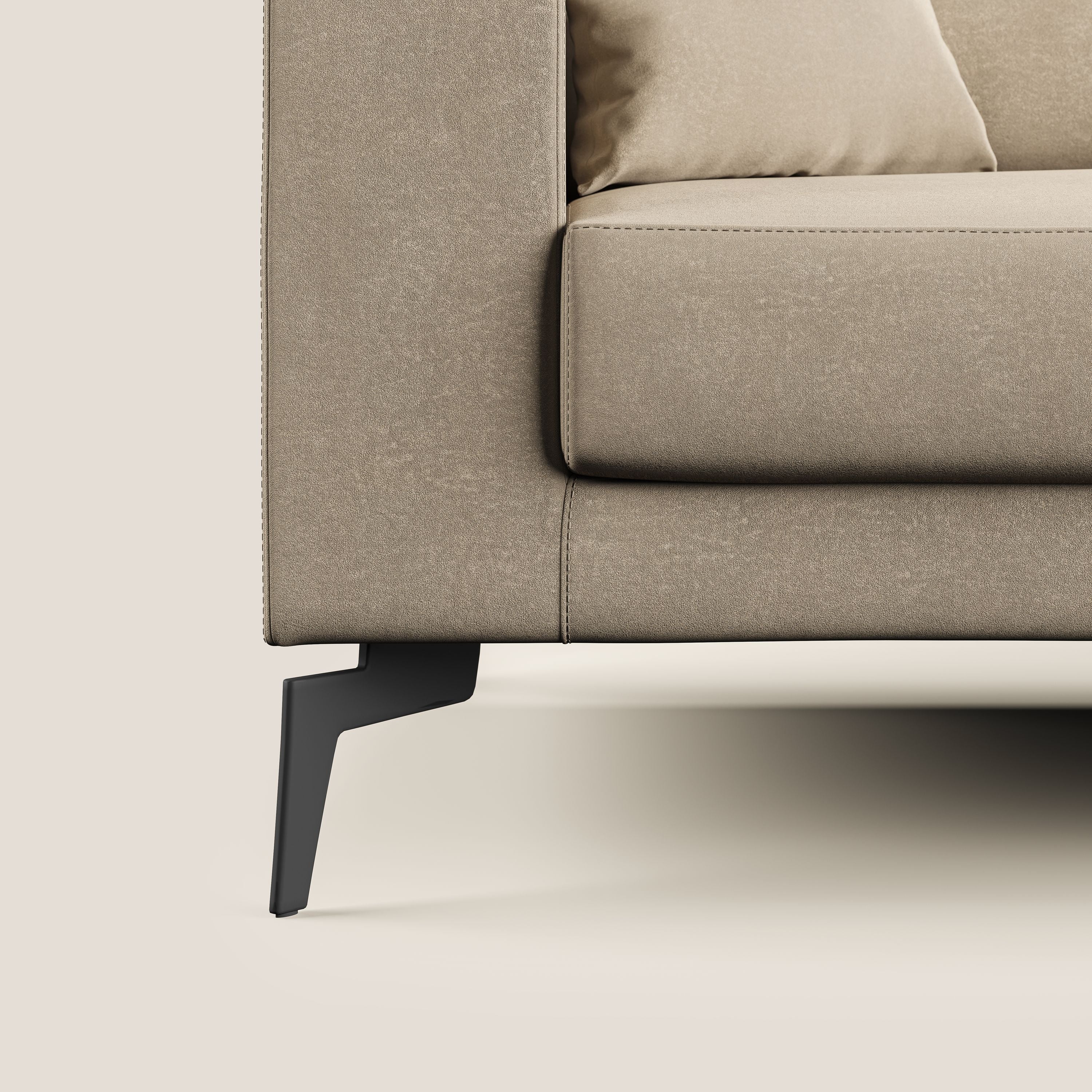 Prestige divano moderno in microfibra smacchiabile T11 tortora - divani.store