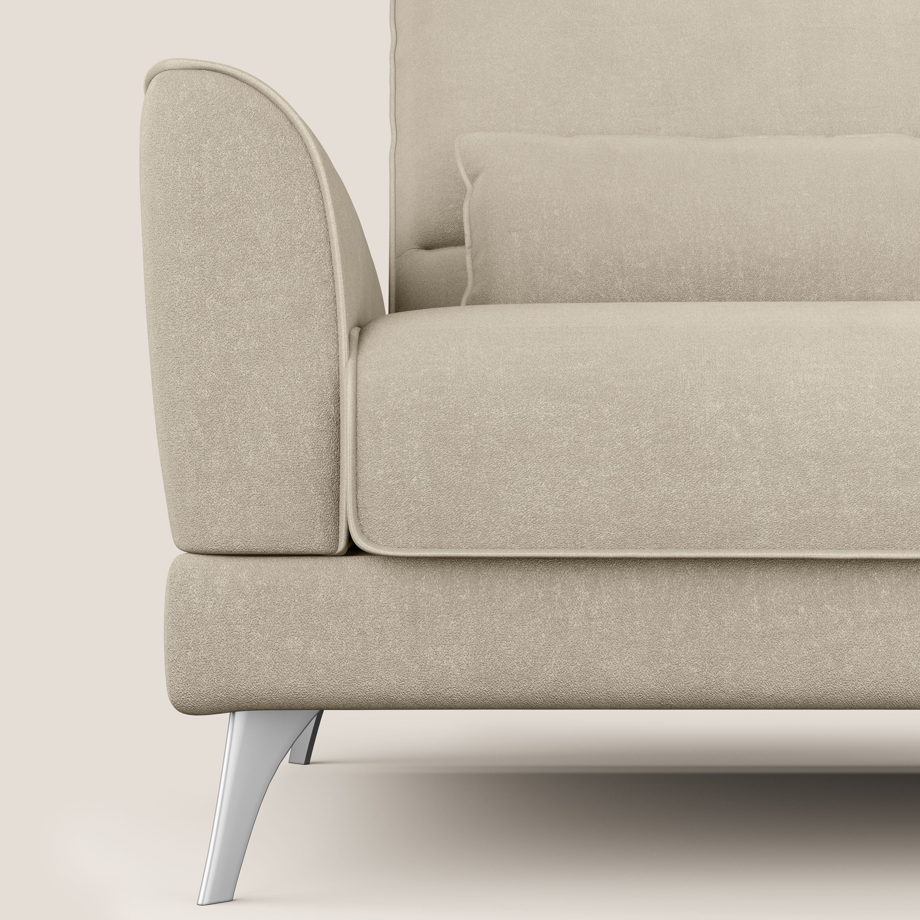 Tommy Divano relax con schienali traslanti in microfibra smacchiabile T11 tortora - divani.store