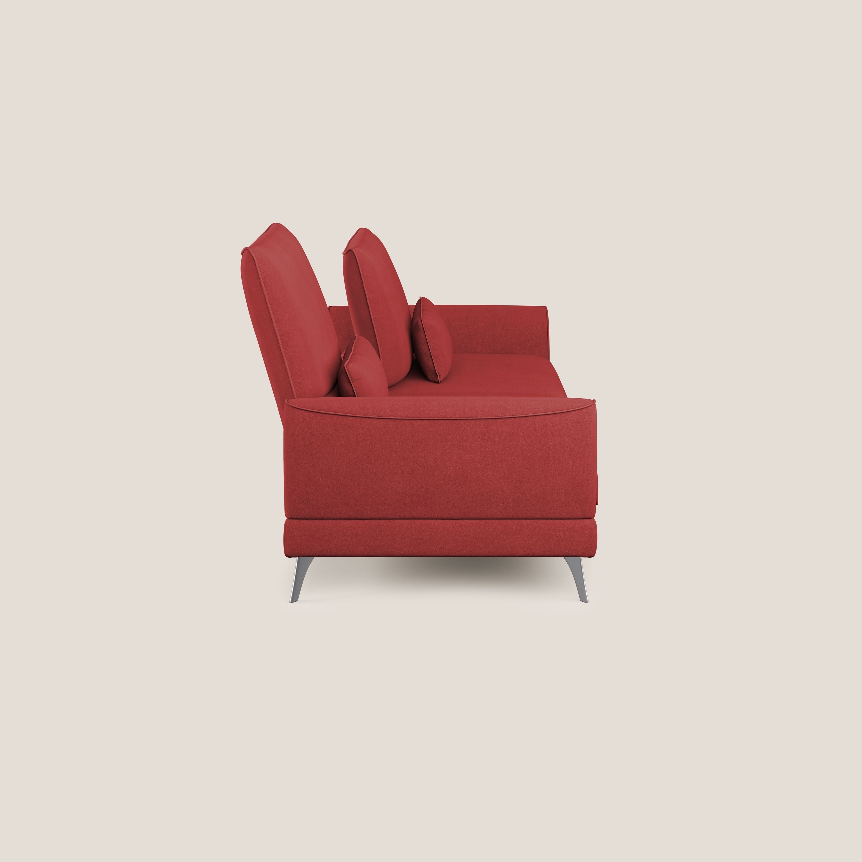 Tommy Divano relax con schienali traslanti in microfibra smacchiabile T11 rosso - divani.store