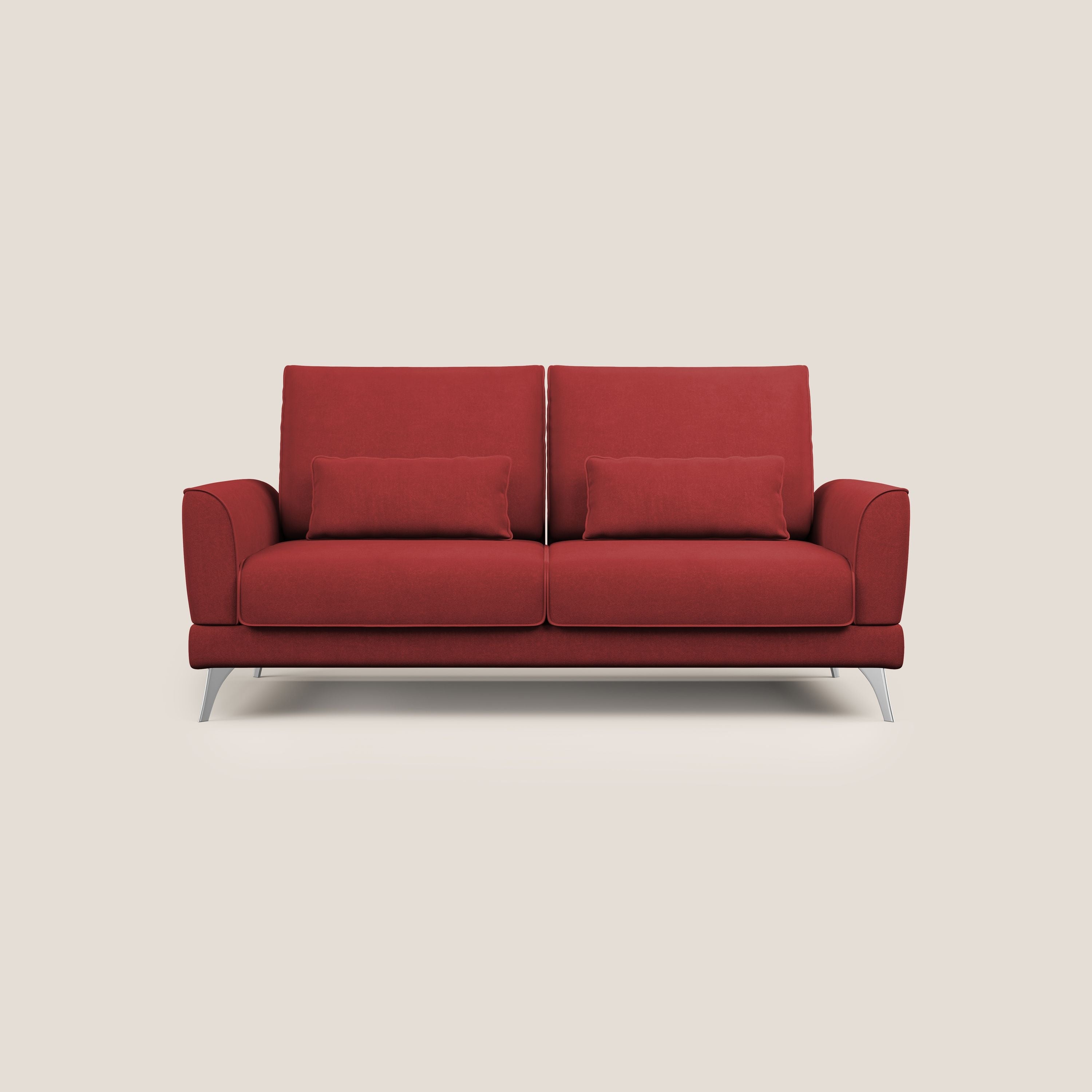 Tommy Divano relax con schienali traslanti in microfibra smacchiabile T11 rosso - divani.store