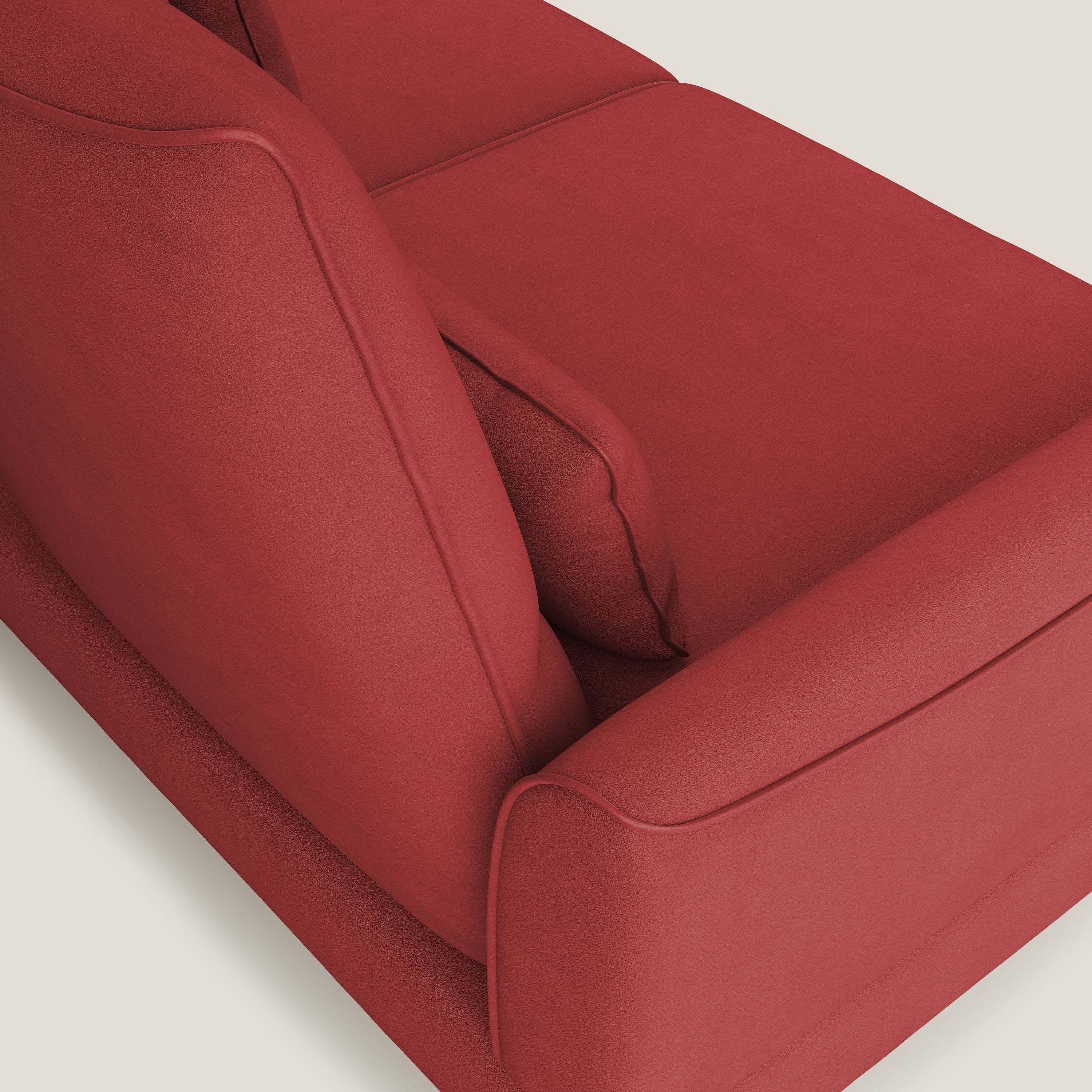 Tommy Divano relax con schienali traslanti in microfibra smacchiabile T11 rosso - divani.store