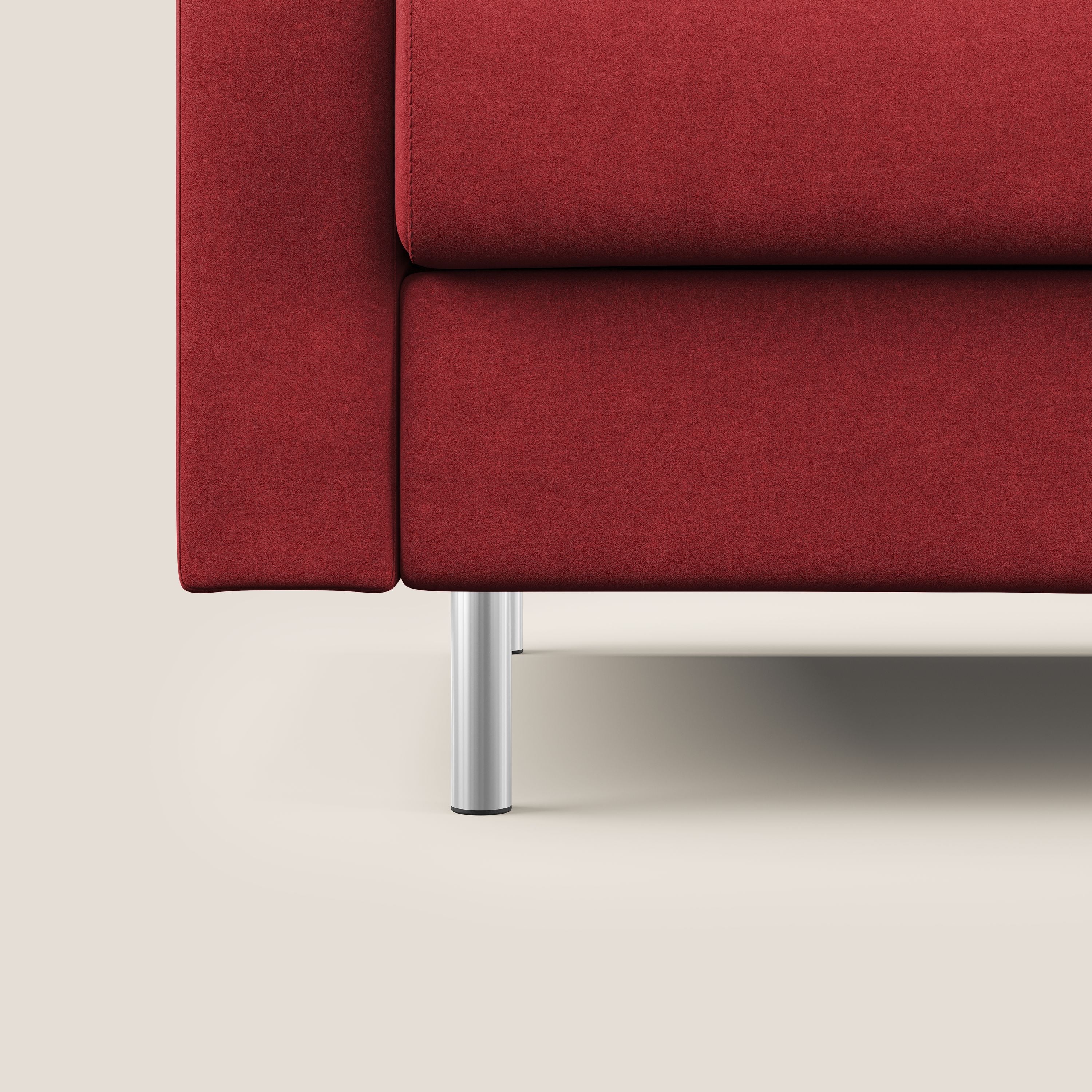 Megan divano letto matrimoniale in microfibra smacchiabile T11 rosso - divani.store